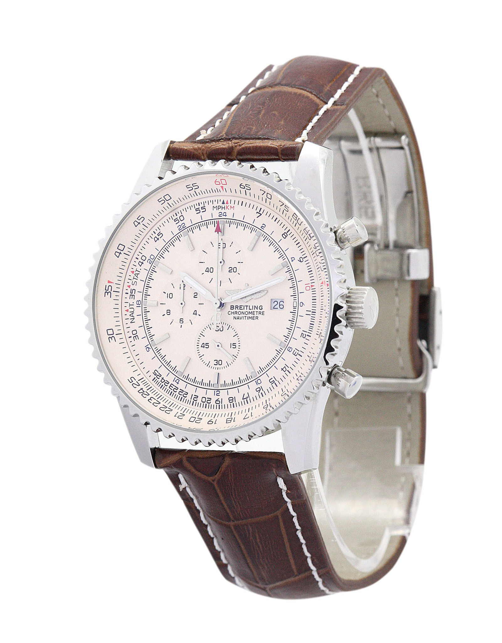 Navitimer World Leather Strap Stick Markers A24322
