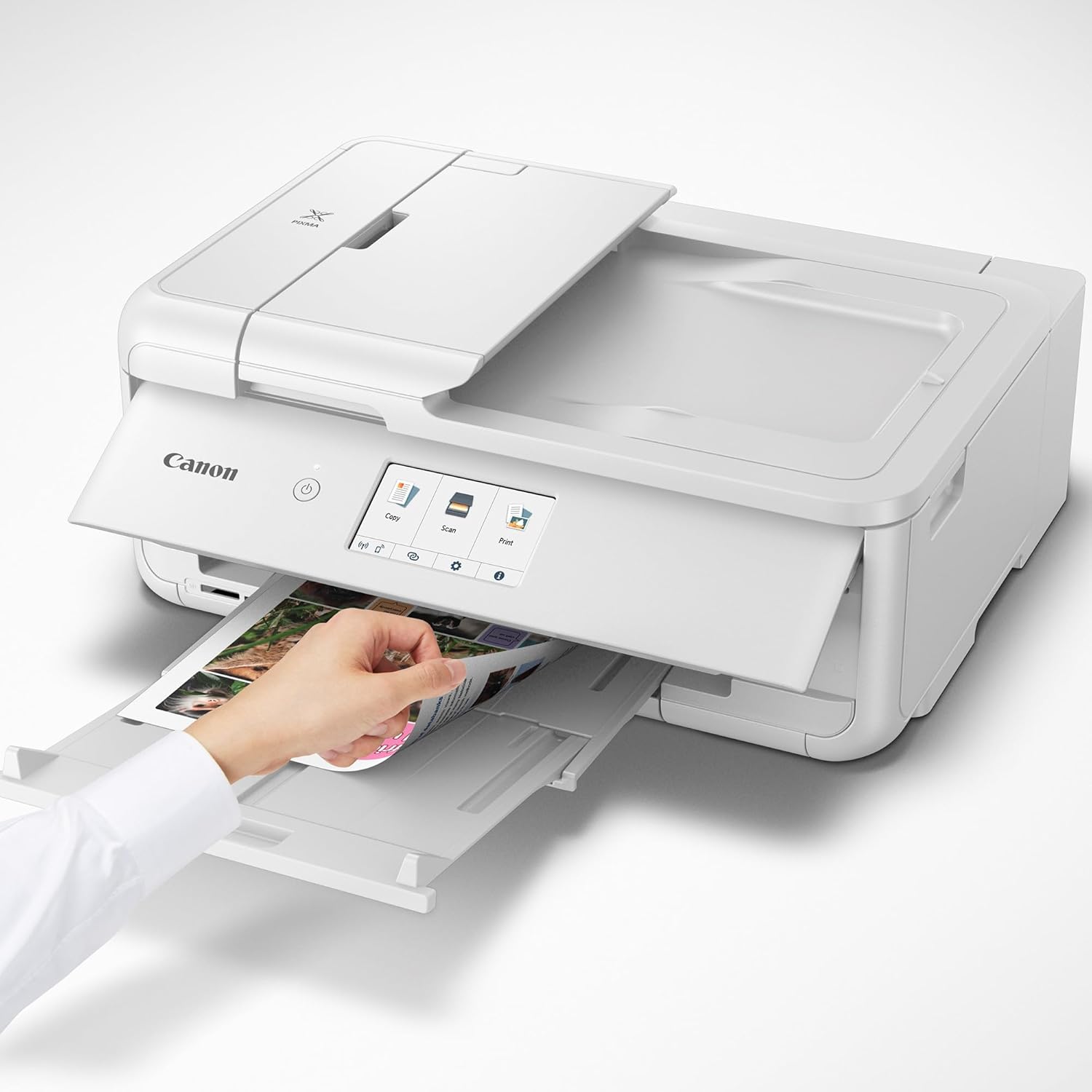 Canon TS9521C All-In-One Wireless Crafting Photo Printer, 12X12 Printing, White, Amazon Dash Replenishment Ready