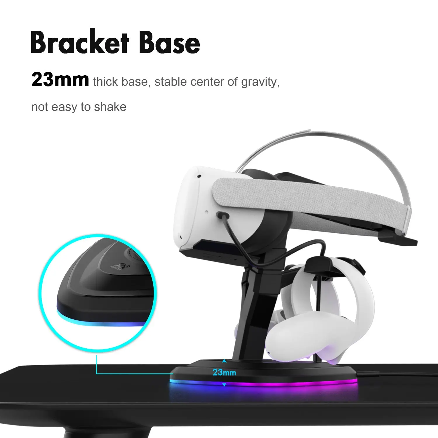 RGB VR Stand for VR Headset Quest 3 & 3S & 2