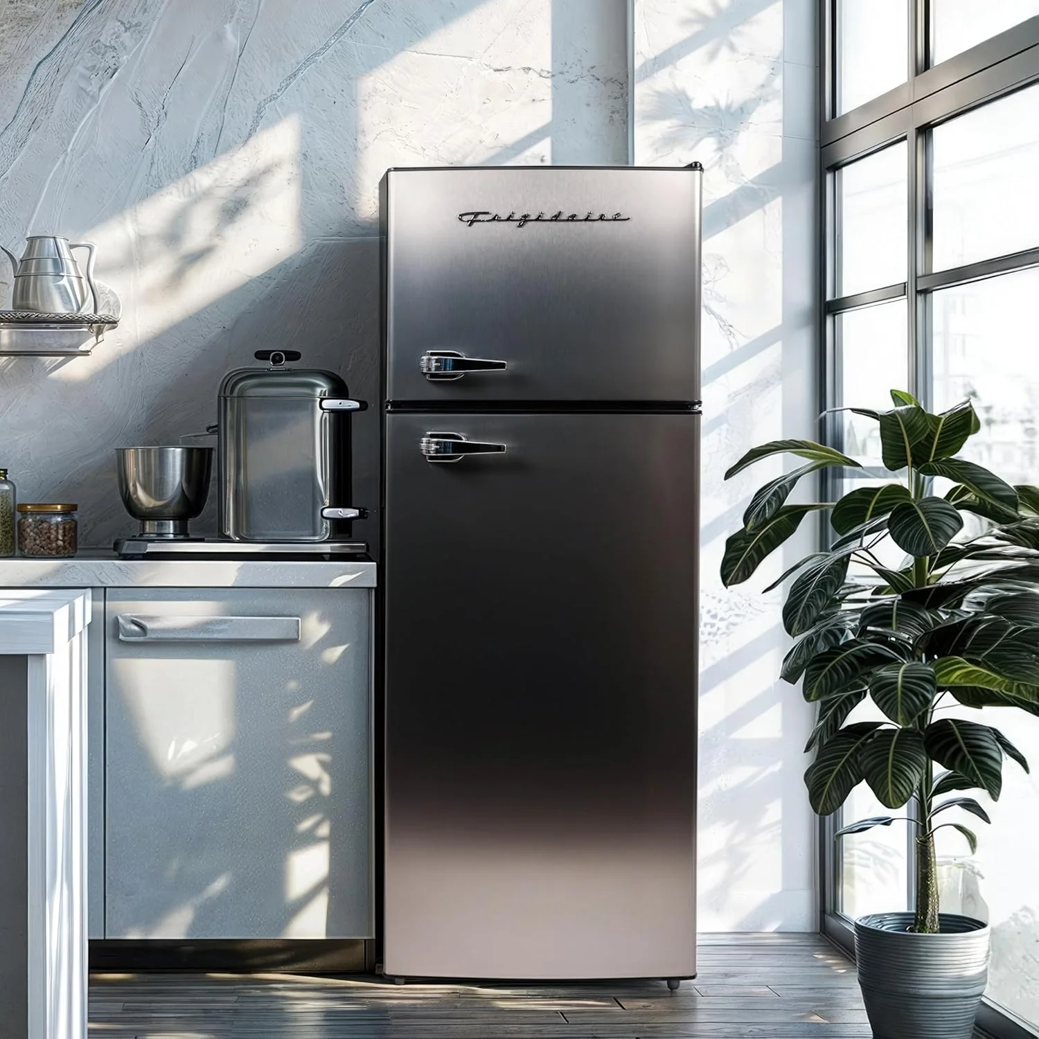 Frigidaire Apartment Refrigerator 7.5 Cu.Ft 2 Door Stainless