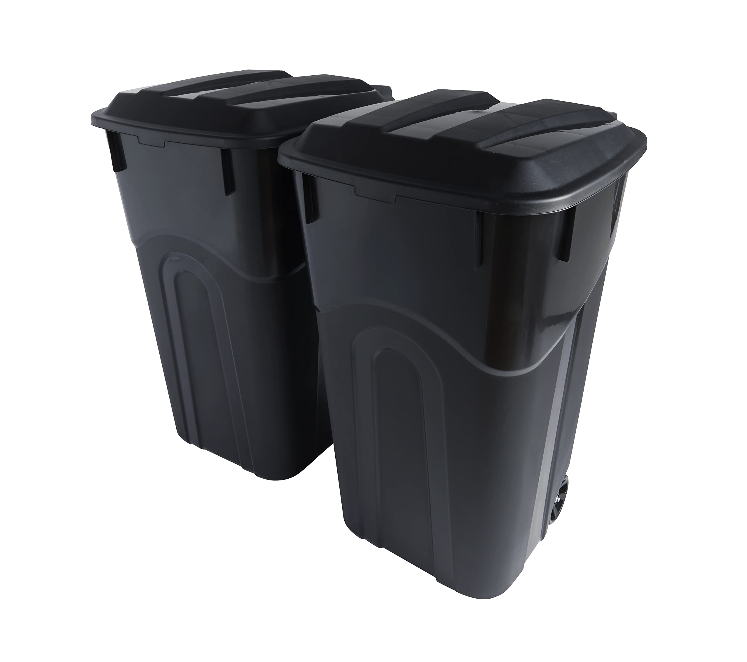 UNITED SOLUTIONS 32 Gallon Wheeled Outdoor Garbage Can - 2 Pack