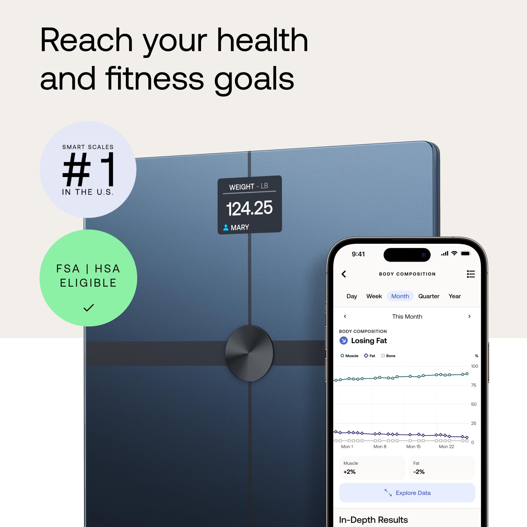 WITHINGS Body Smart - Wi-Fi Bluetooth Body Weight Scale