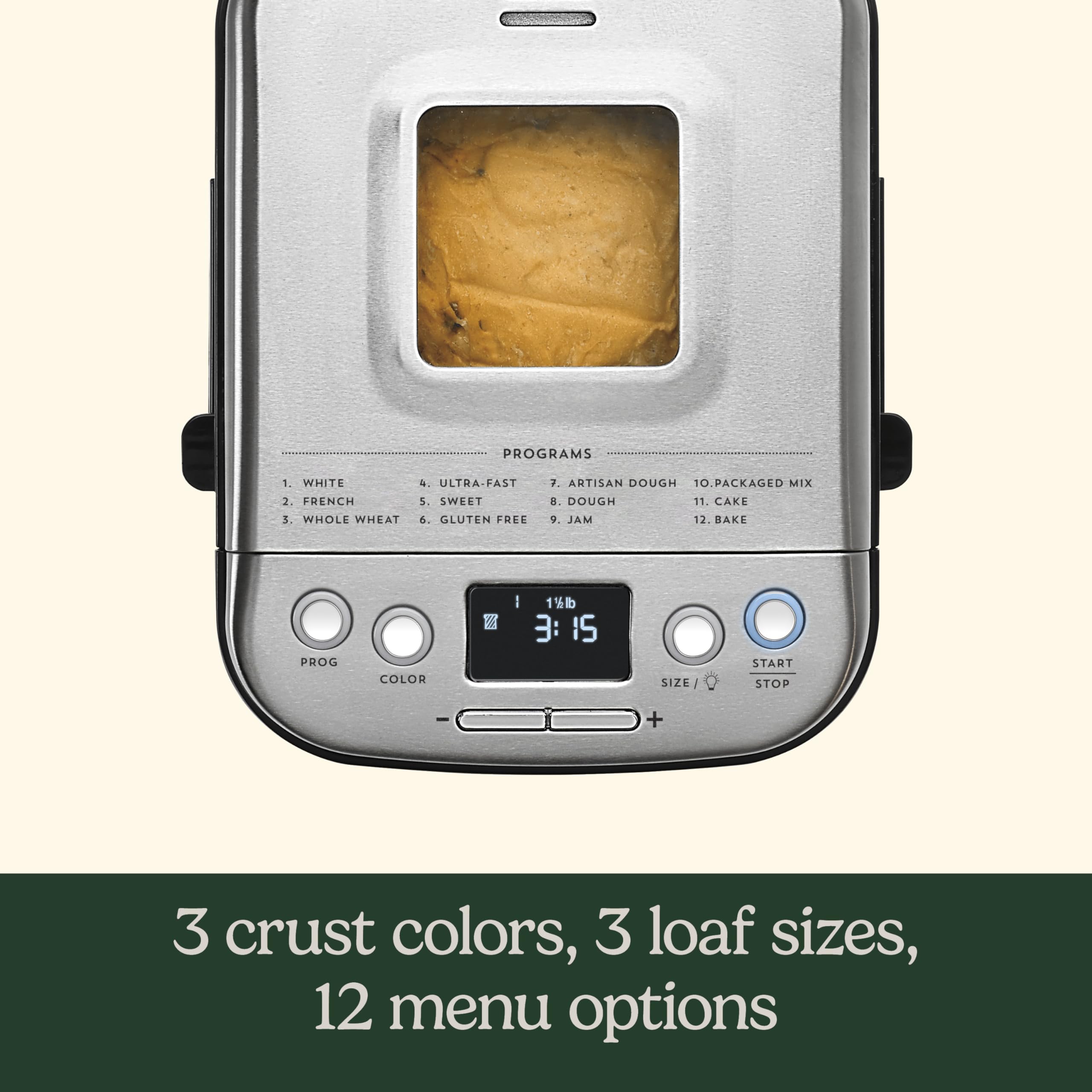 CUISINART Bread Maker Machine - Stainless Steel, 12 Menu Options