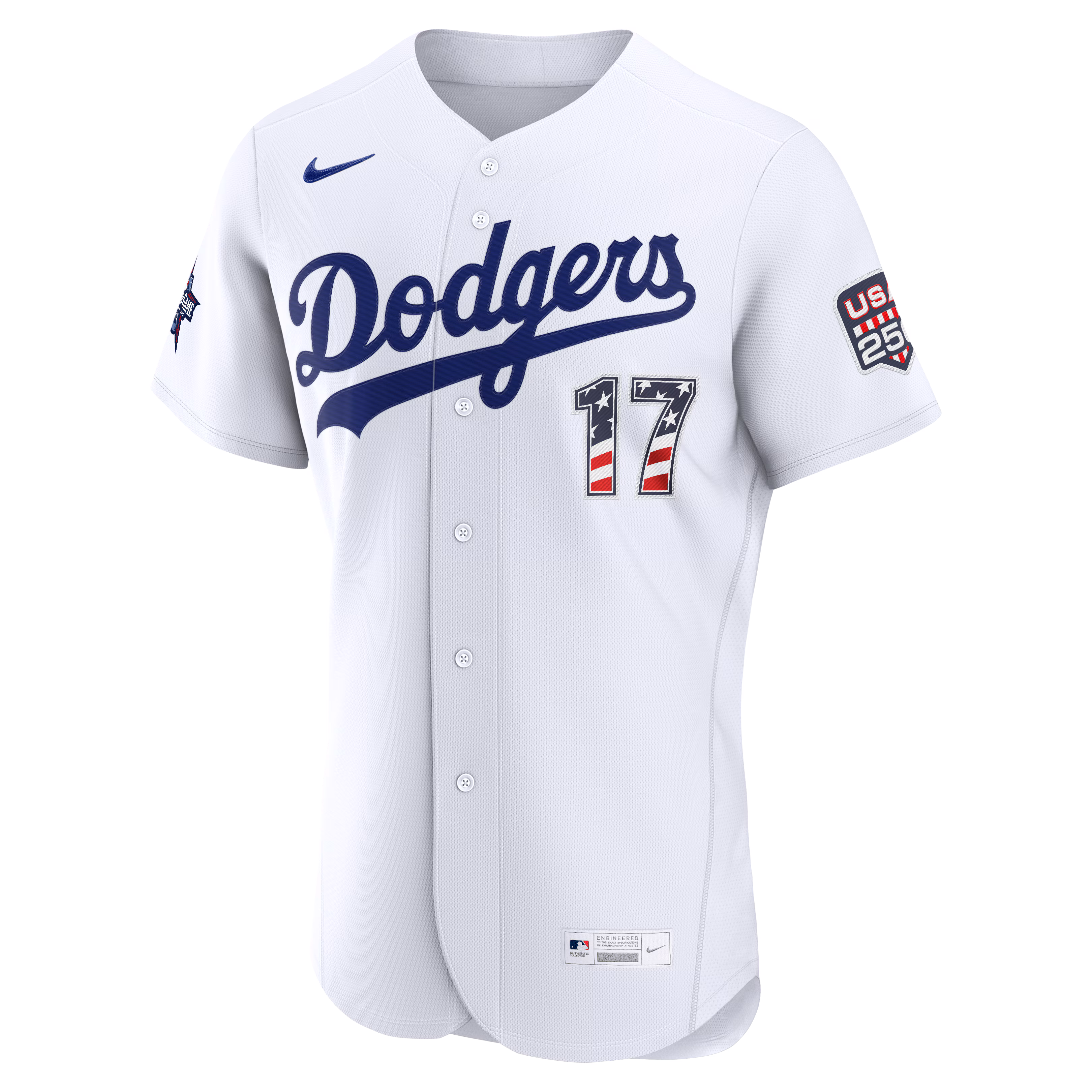 2026 All-Star Edition Stars & Stripes Los Angeles Dodgers Shohei Ohtani Nike White Authentic Jersey
