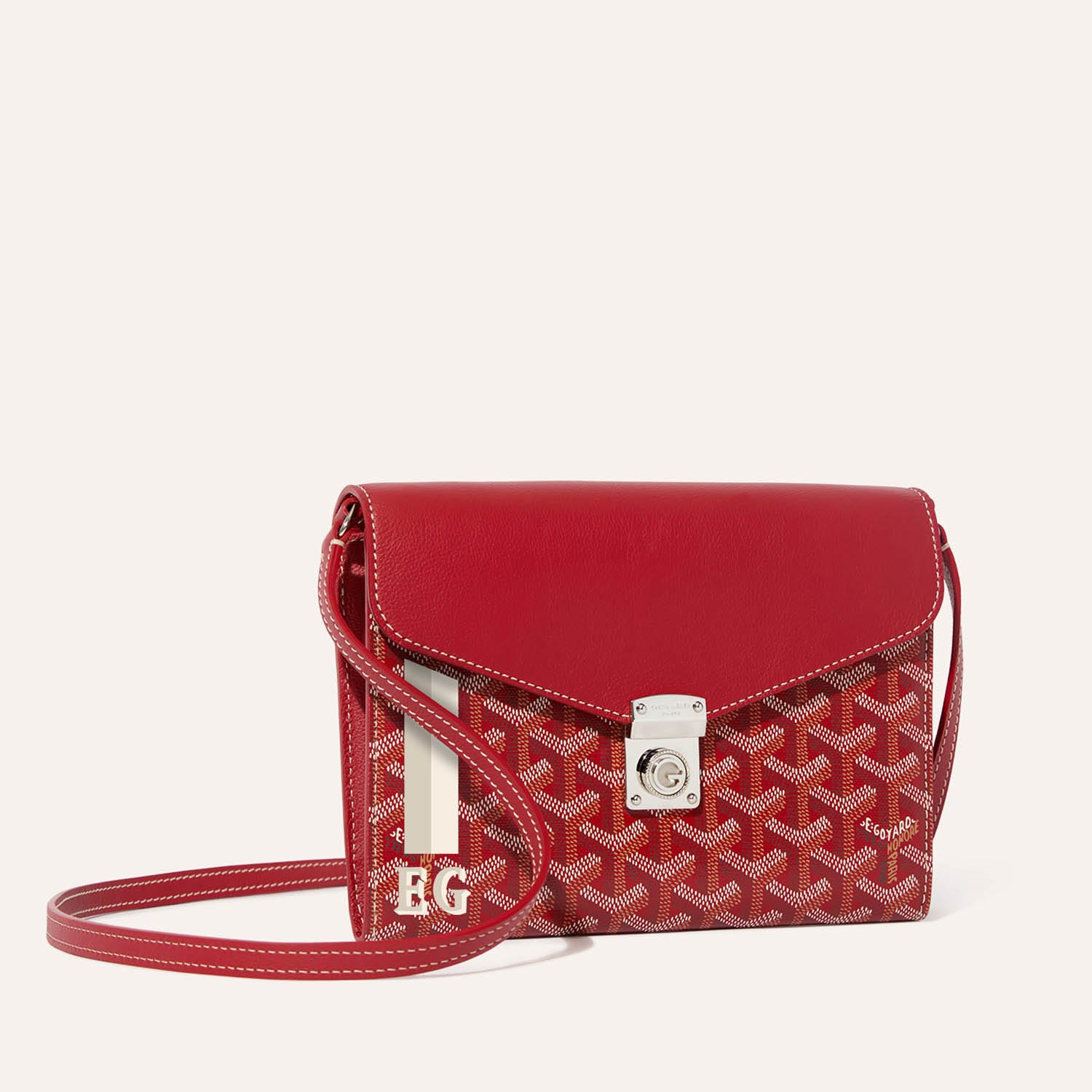 Chypre Wallet-Pouch Stripes and Initials