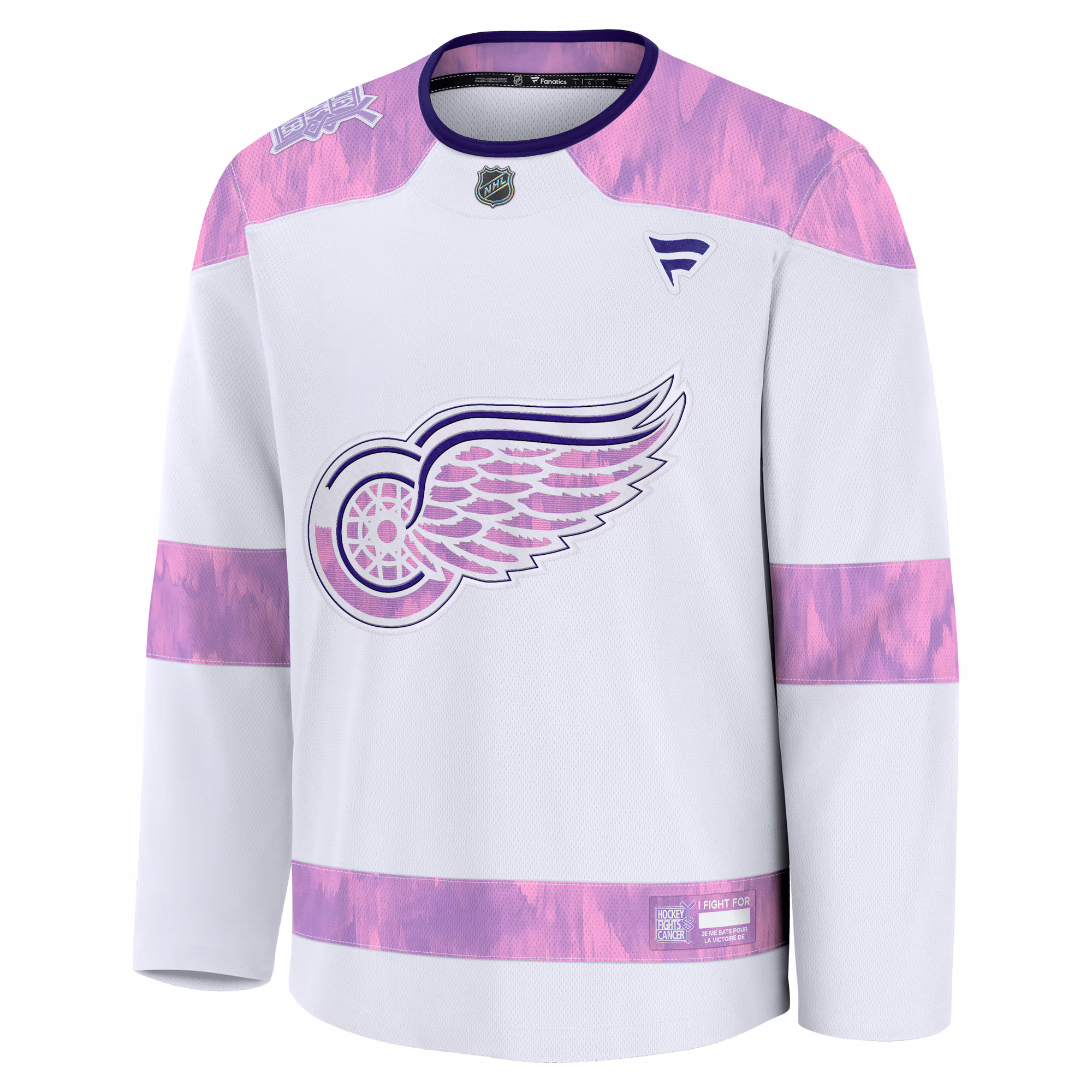 Detroit Red Wings Fanatics Hockey Fights Cancer Survivor Practice Jersey - White