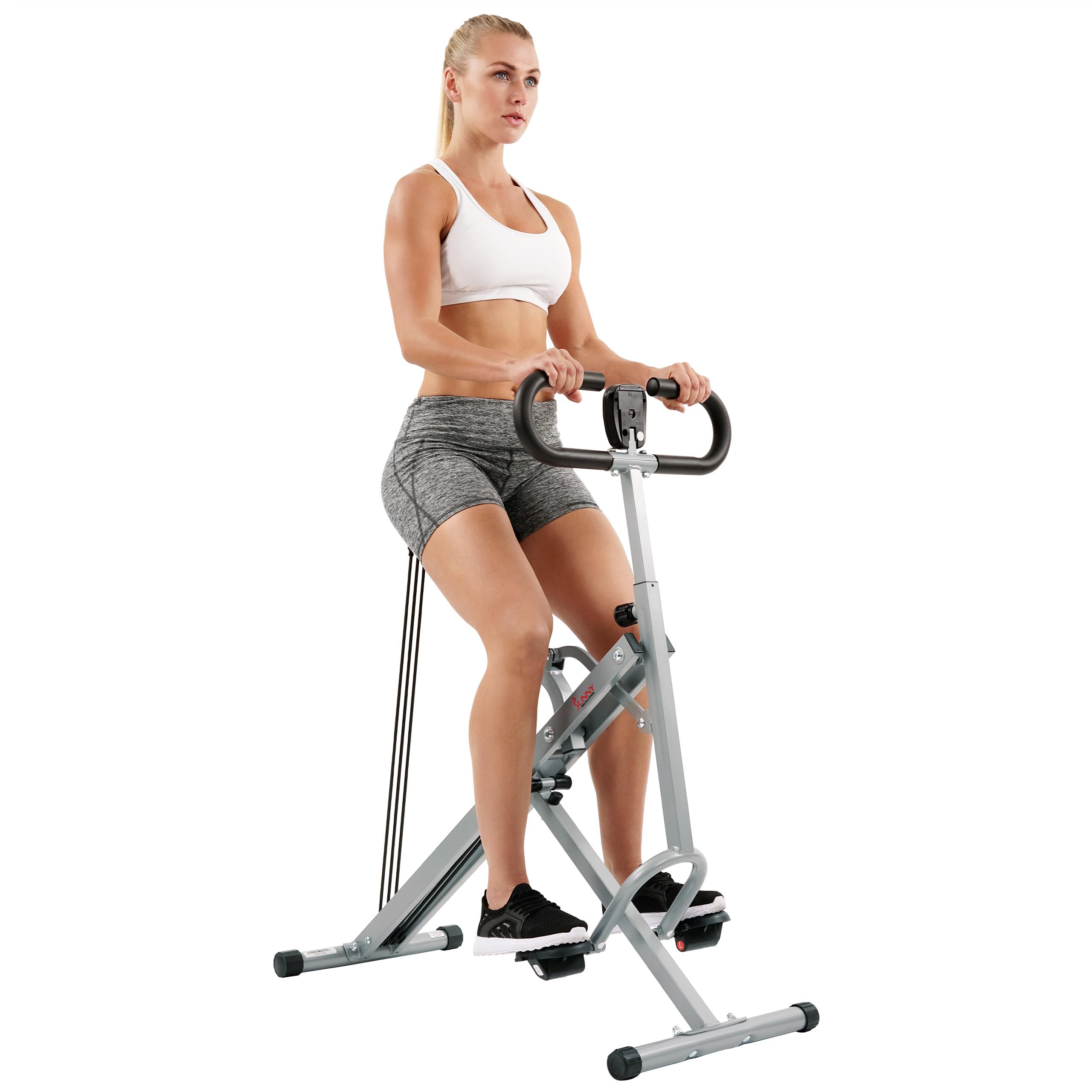 SUNNY HEALTH & FITNESS Smart Row-N-Ride Glute Trainer - Foldable Rower