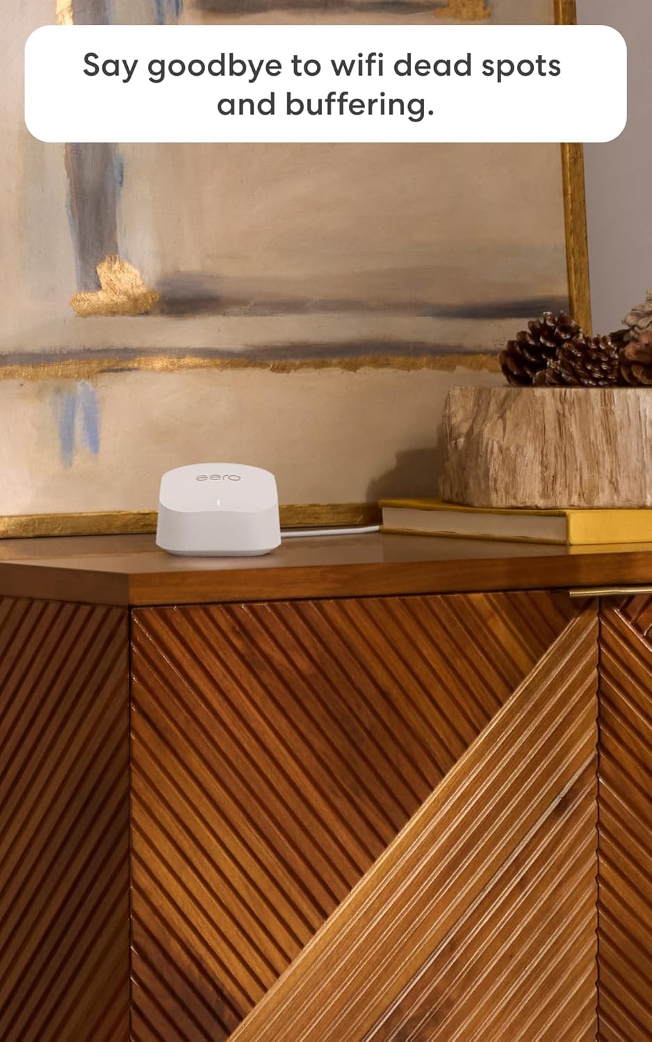 Amazon eero 6+ mesh wifi system - Supports internet plans up to a Gigabit, Coverage up to 4,500 sq. ft., Connect 75+ devices, 3-pack
