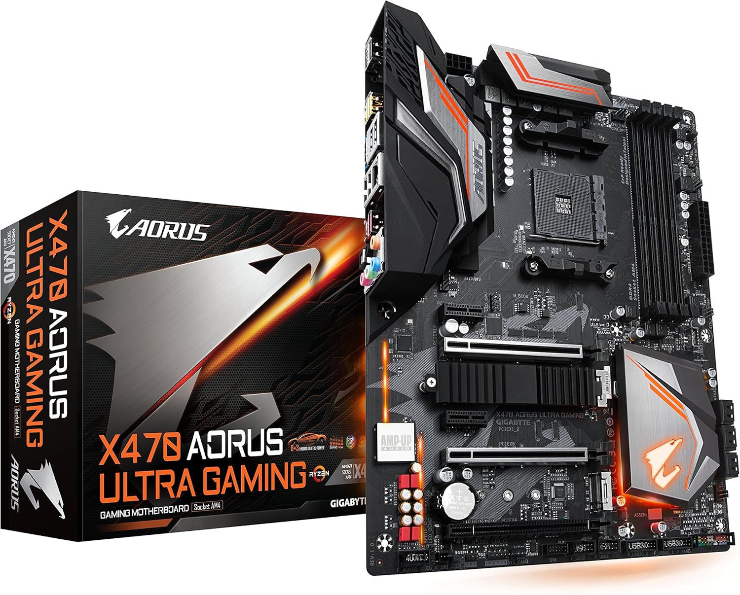 GIGABYTE X470 AORUS ULTRA GAMING (AMD Ryzen AM4/ X470/ USB 3.1 Gen 2 Front Type C/ ATX/ DDR4/ Motherboard)