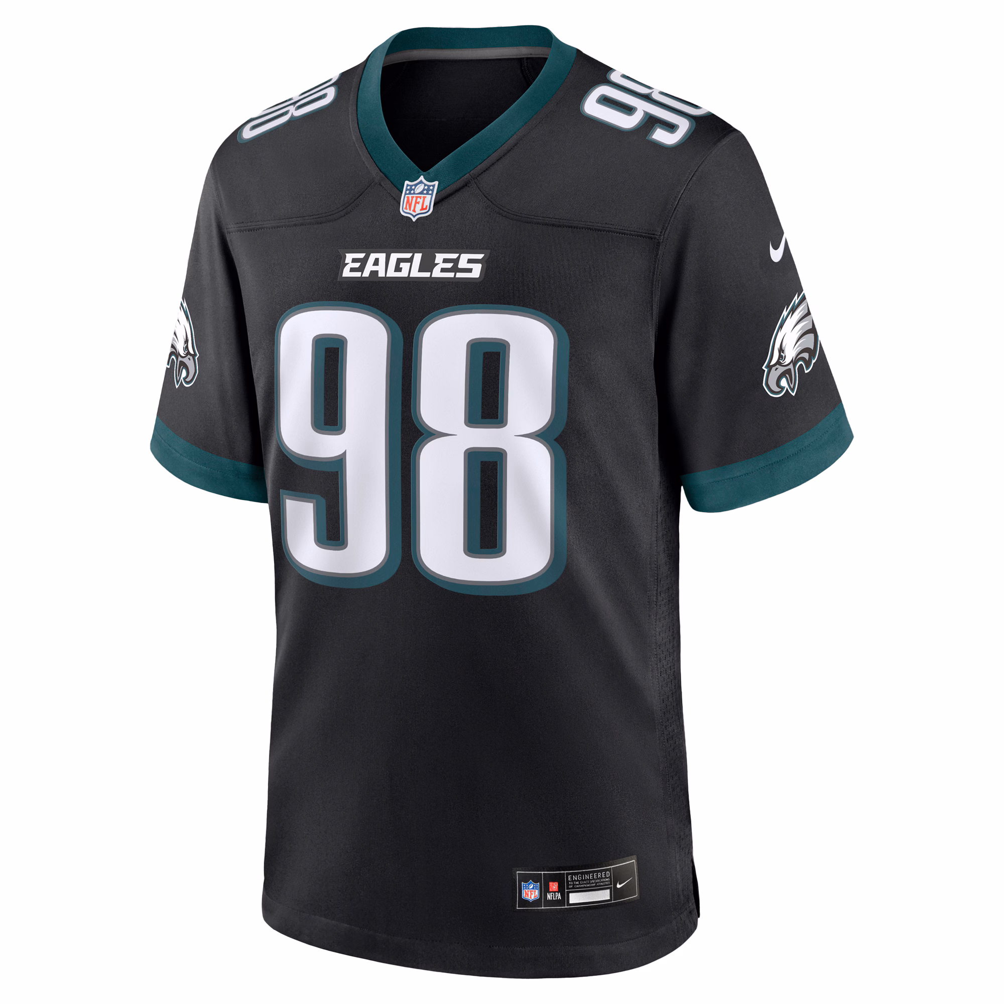 Jalen Carter Philadelphia Eagles Nike Alternate Game Player Jersey - Black