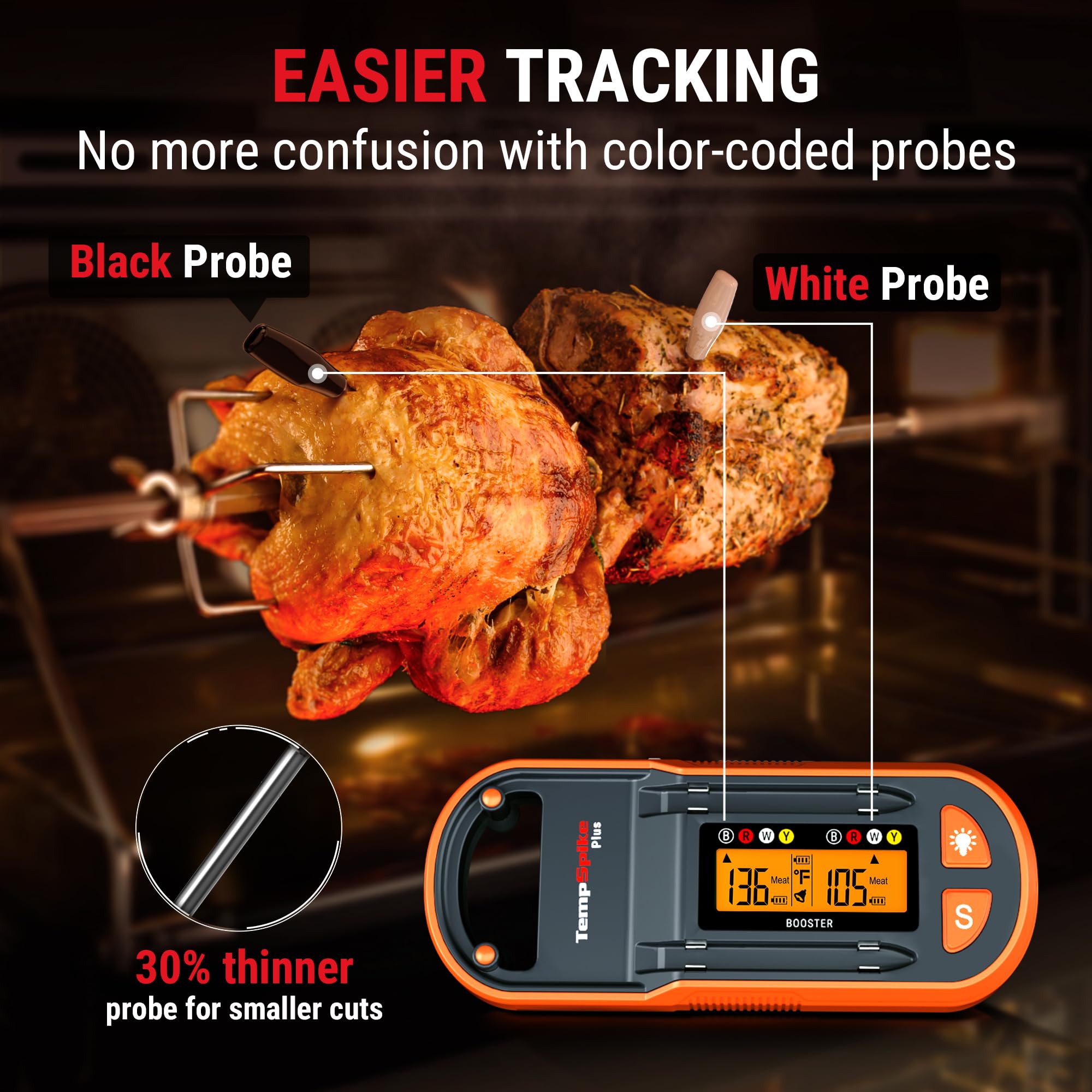 THERMOPRO TempSpike Plus Wireless Meat Thermometer - 600ft Range