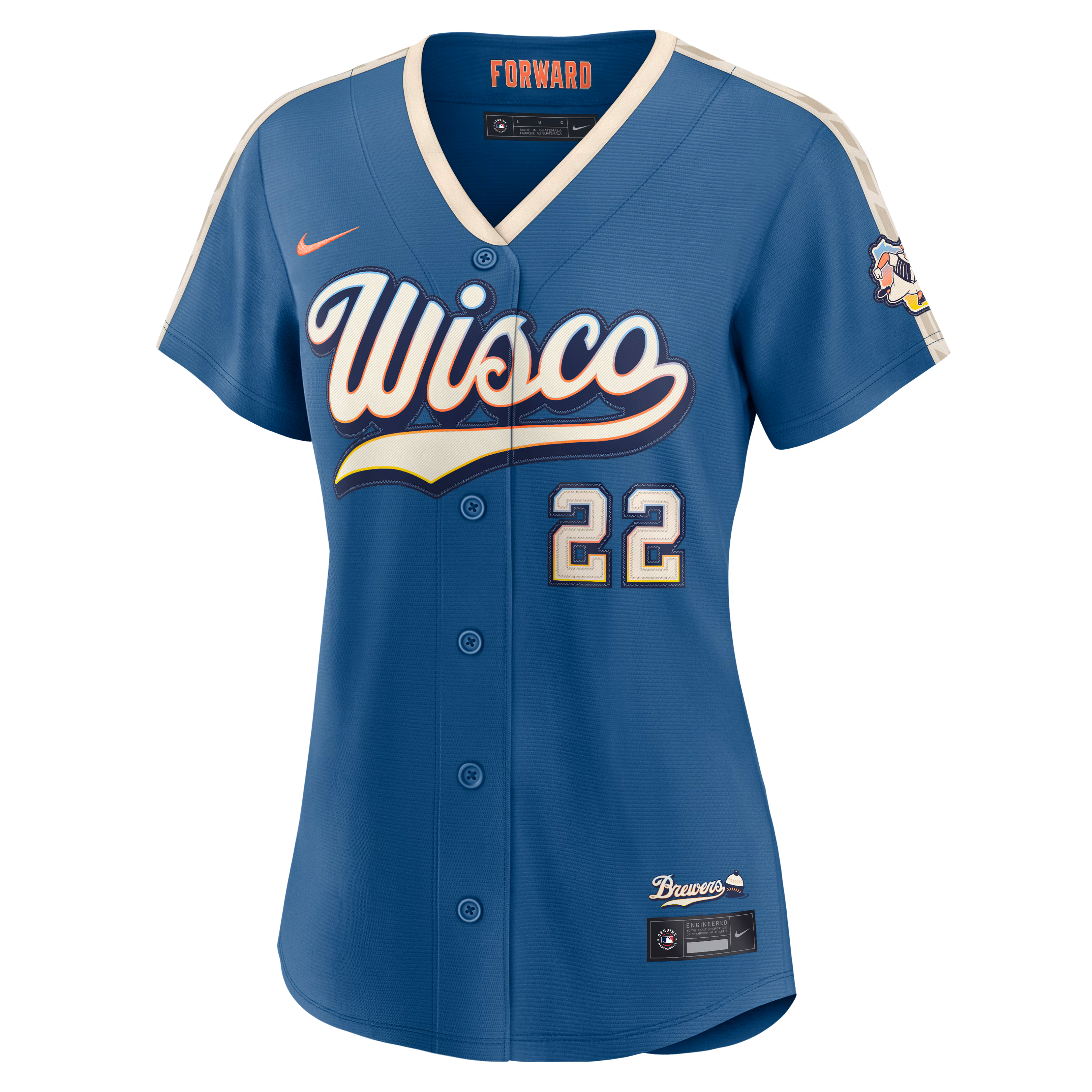 Christian Yelich Milwaukee Brewers Nike Women's 2026 City Connect Stadium Jersey - Mineral Blue