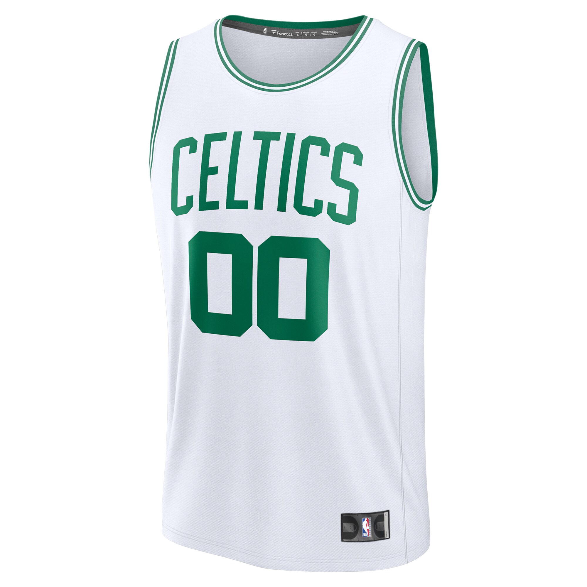 Boston Celtics Fanatics Youth Fast Break Custom Replica Jersey - White  - Association Edition