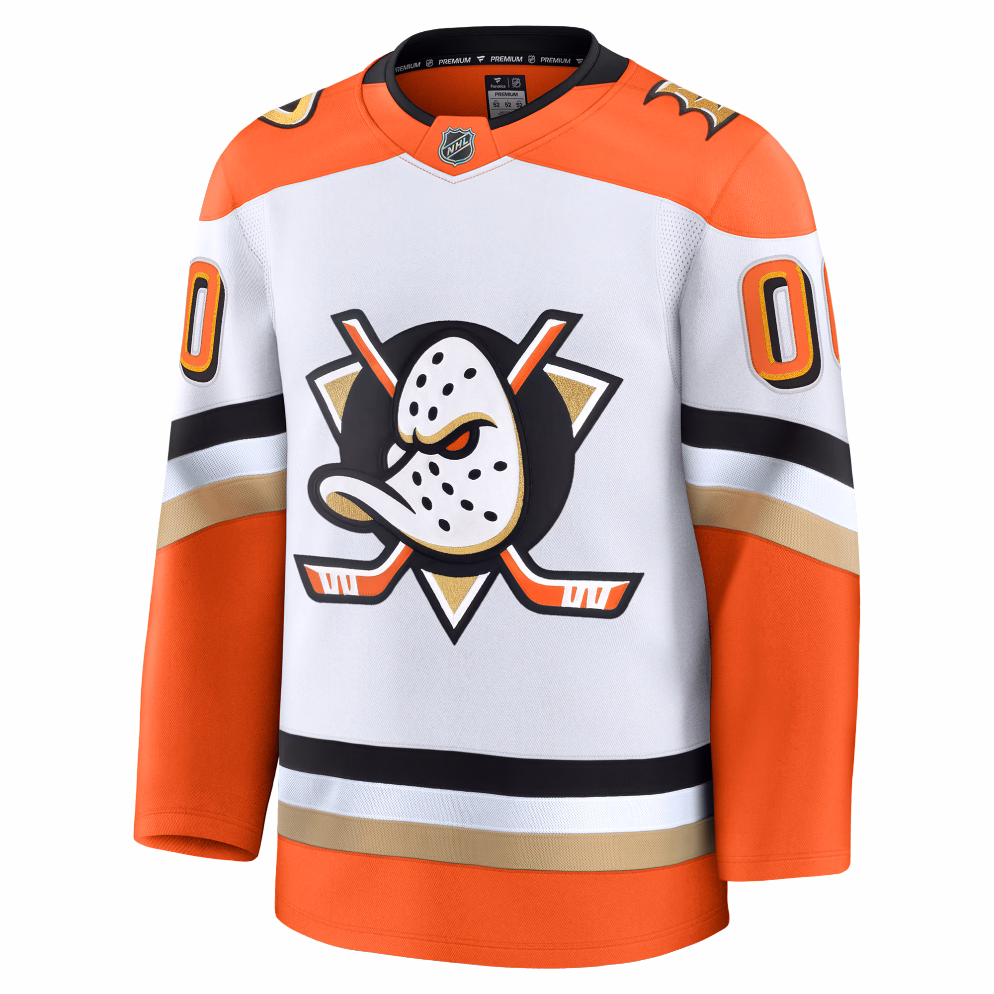 Anaheim Ducks Fanatics Away Premium Custom Jersey - White