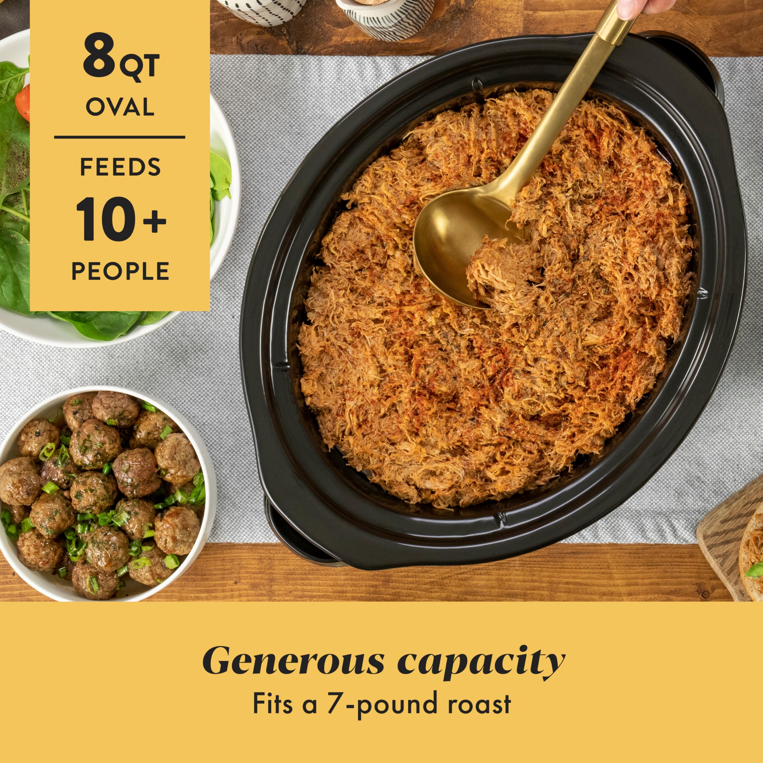 CROCK-POT Large 8-Quart Slow Cooker with Auto Warm Setting