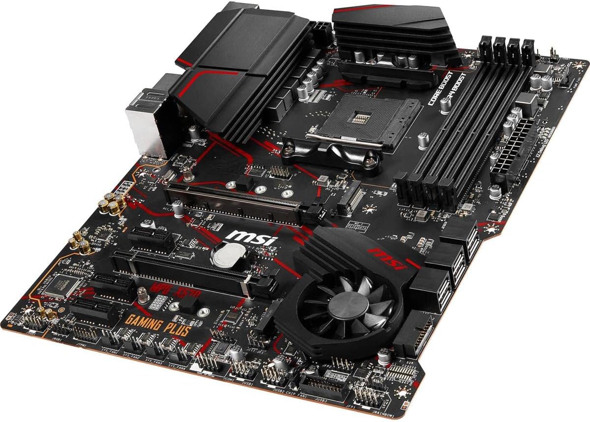 MSI MPG X570 Gaming Plus Motherboard (AMD AM4, PCIe 4.0, DDR4, SATA 6Gb/s, M.2, USB 3.2 Gen 2, HDMI, ATX)