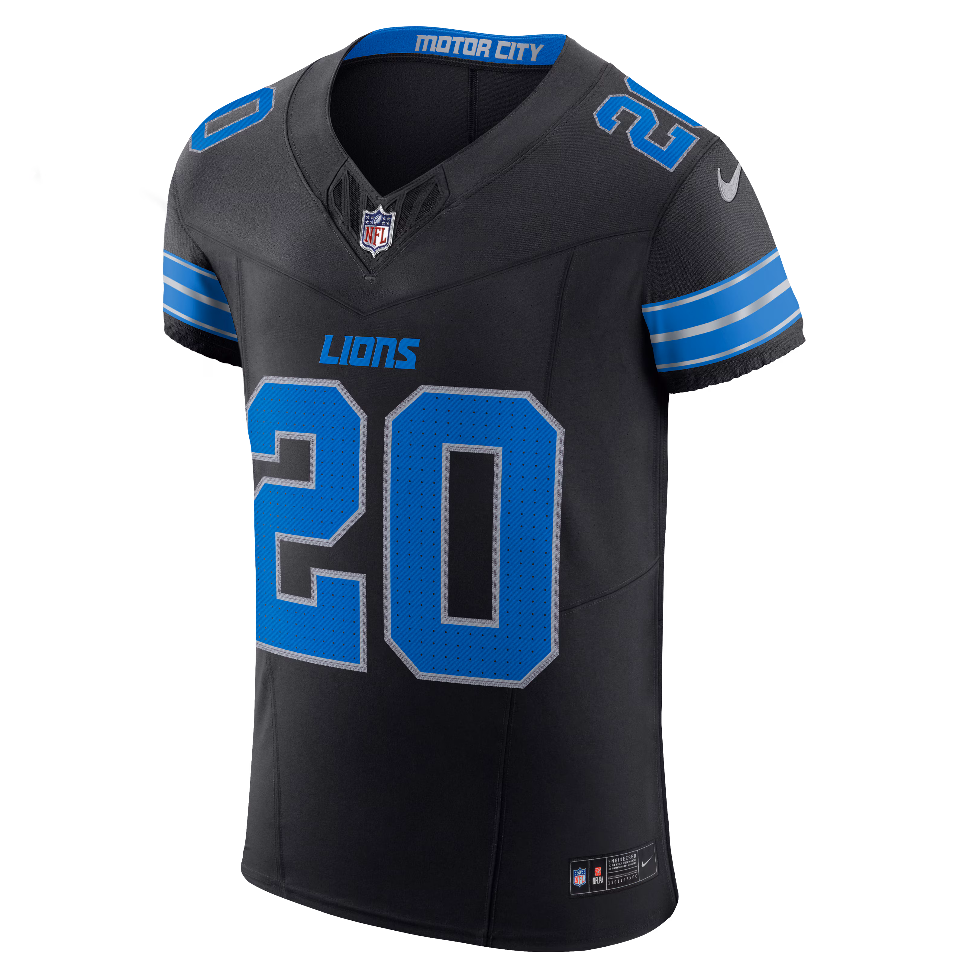 Barry Sanders Detroit Lions Nike Alternate Vapor F.U.S.E. Elite Jersey - Black