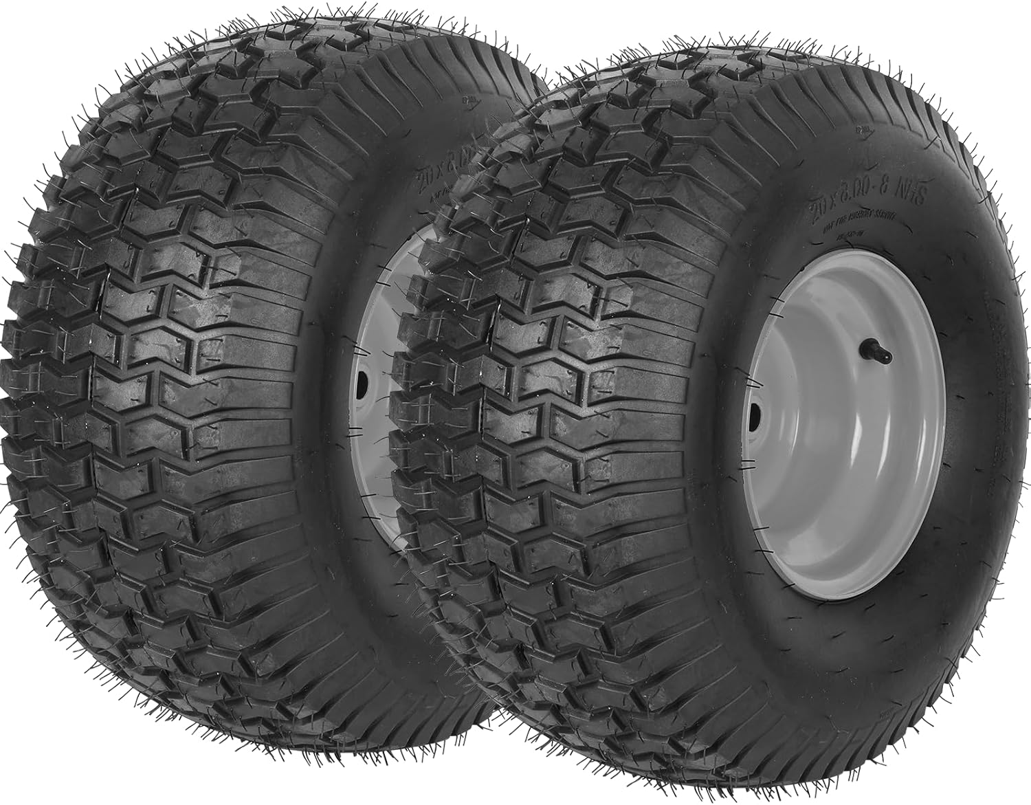AR-PRO 20x8.00-8 Rear Tire and Wheel Assemblies for Riding Lawn Mowers - 3/4