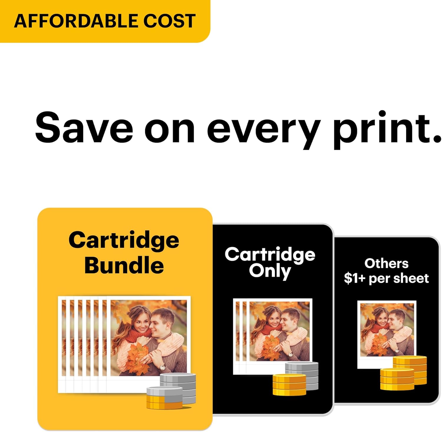 KODAK Mini 3 Retro 3x3'' Portable Photo Printer, 38 Sheets, Bluetooth Smartphone Printer for iPhone & Android, Instant Color Prints, 4PASS Dye Sublimation, White