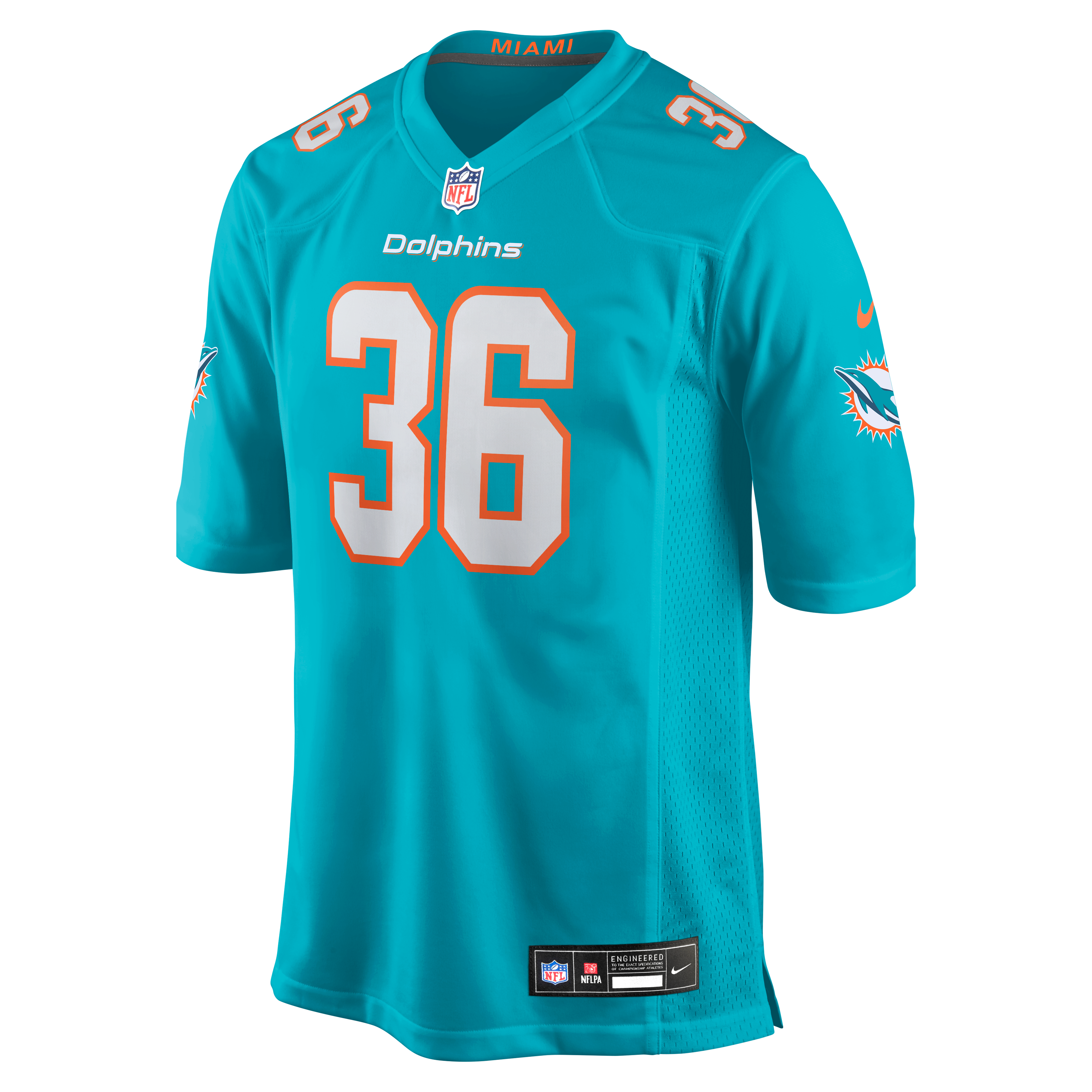Storm Duck Miami Dolphins Nike  Game Jersey -  Aqua