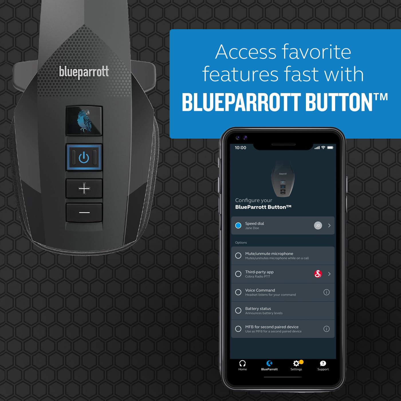 BLUEPARROTT B350-XT Bluetooth Headphones - 96% Noise Canceling