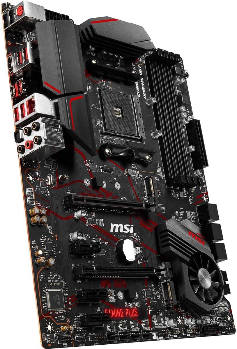 MSI MPG X570 Gaming Plus Motherboard (AMD AM4, PCIe 4.0, DDR4, SATA 6Gb/s, M.2, USB 3.2 Gen 2, HDMI, ATX)