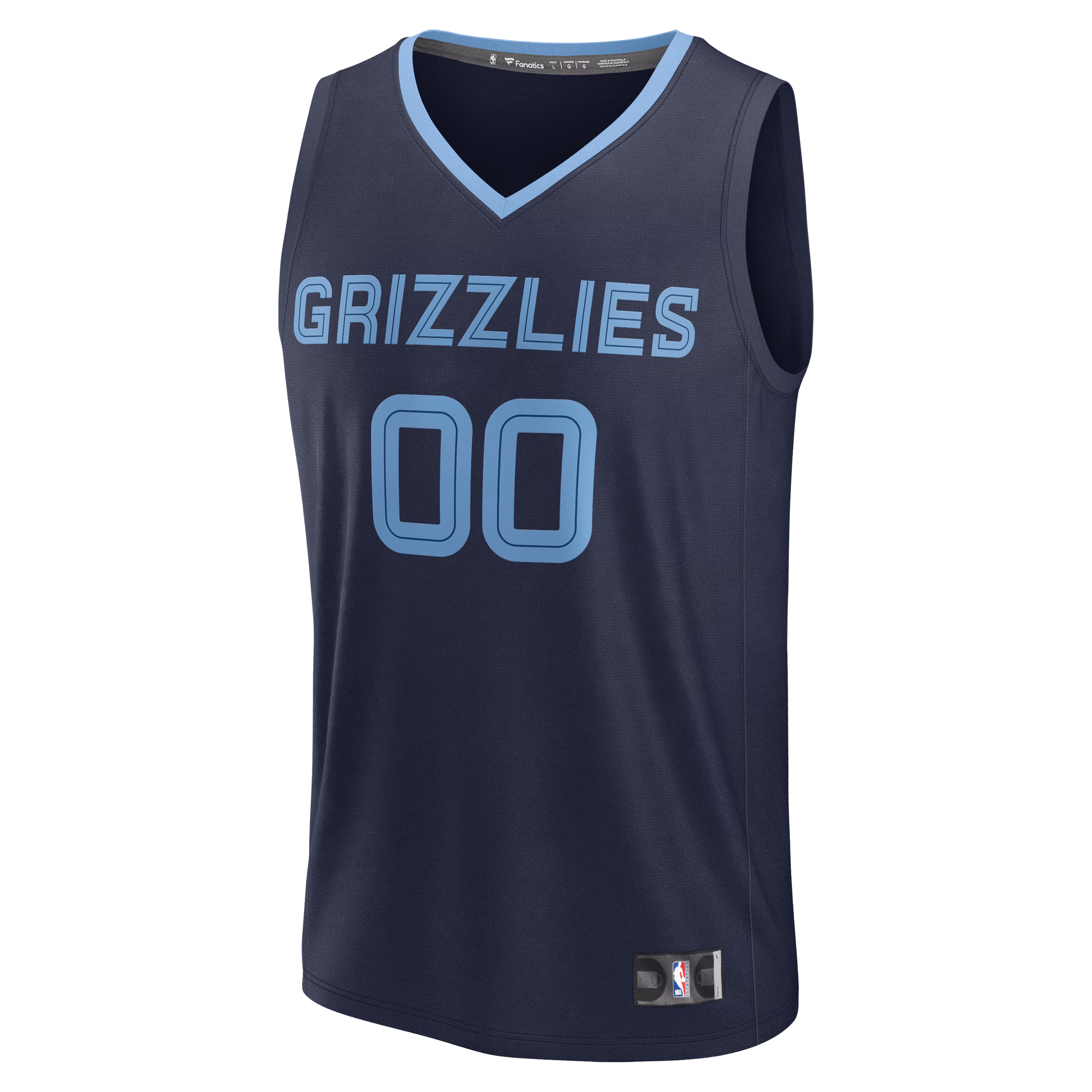 Memphis Grizzlies Fanatics Youth Fast Break Custom Jersey - Icon Edition - Navy