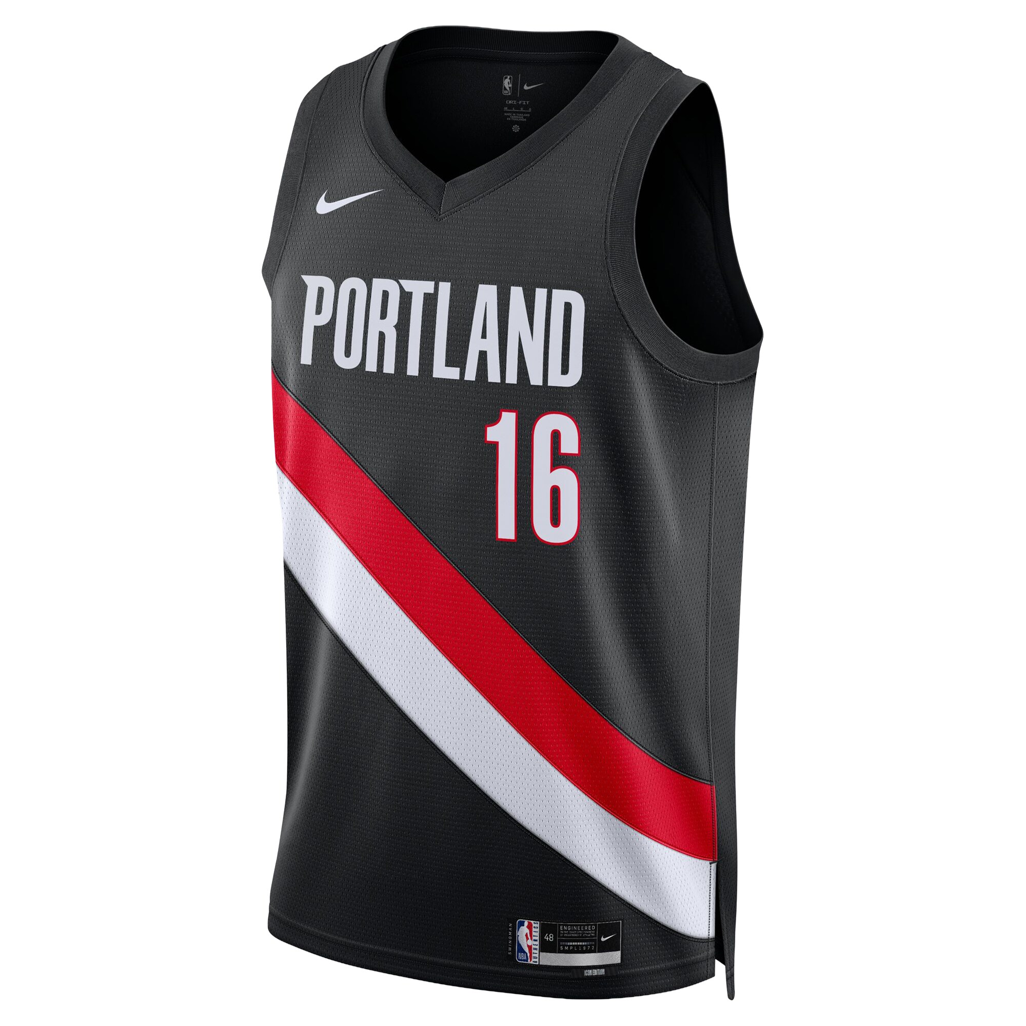 Yang Hansen Portland Trail Blazers Nike Unisex Swingman Jersey - Icon Edition - Black