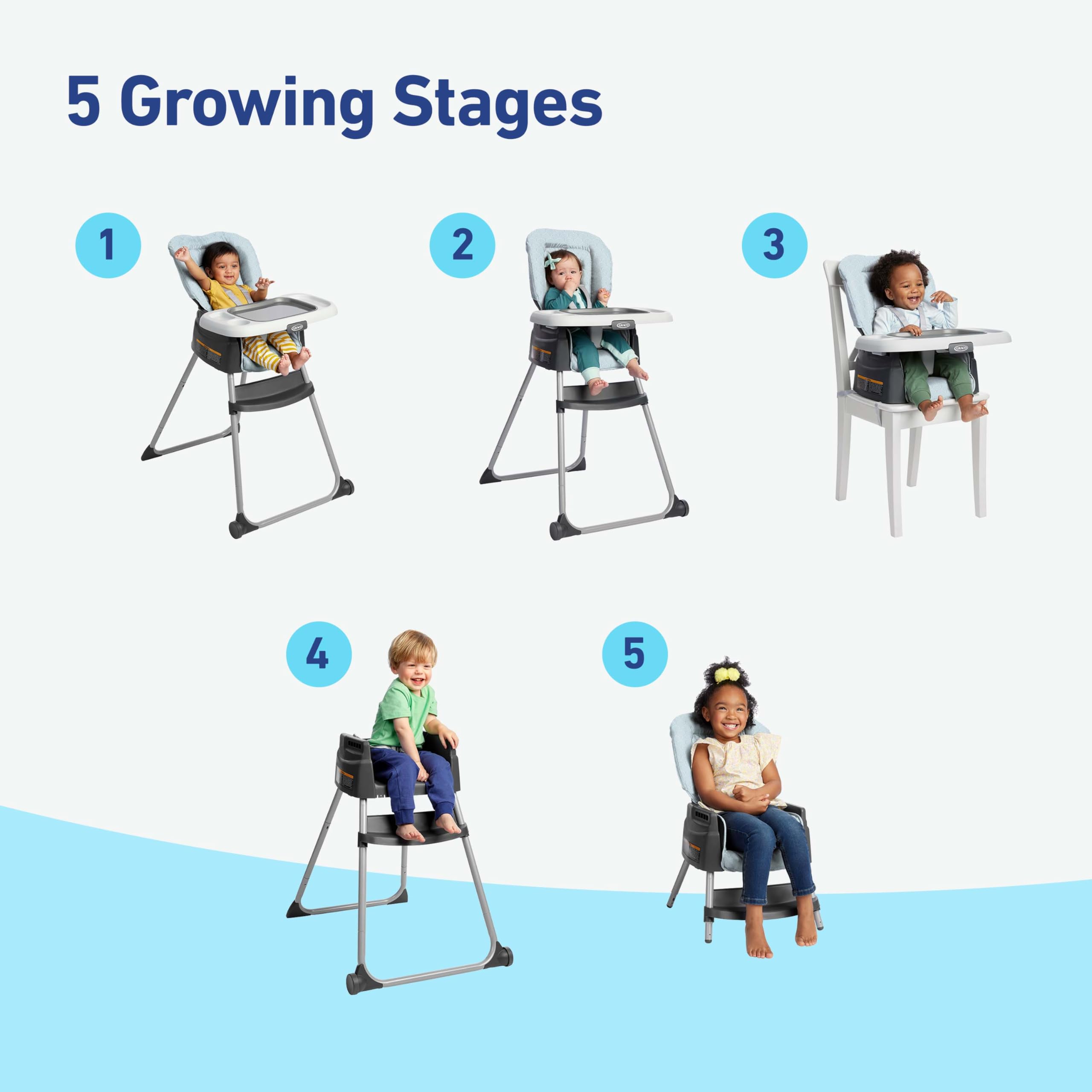 GRACO Made2Grow 5-in-1 Convertible Highchair, Hudson