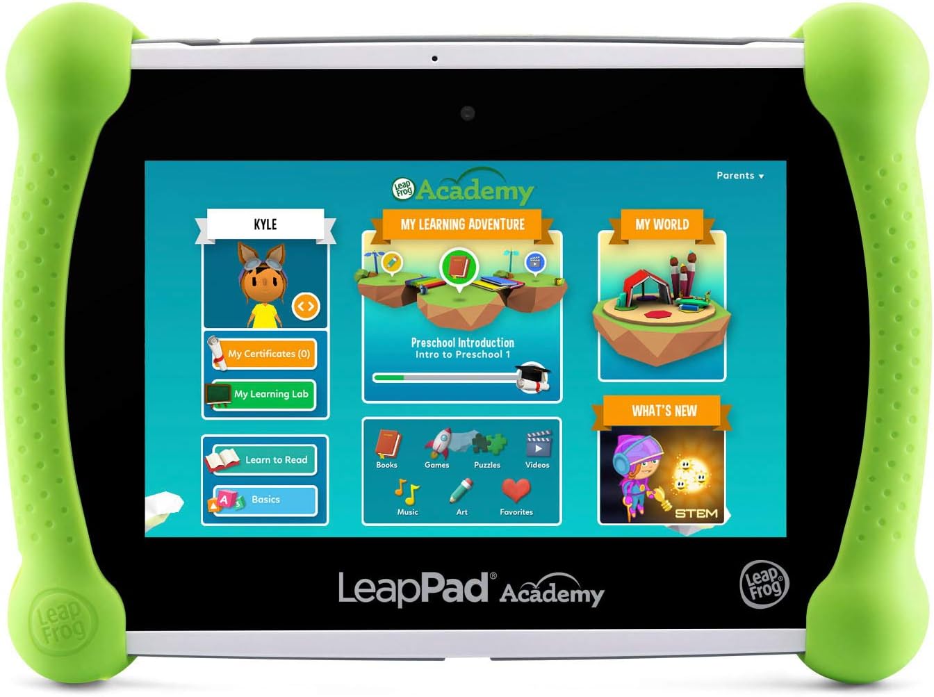 LeapFrog LeapPad Academy Kids' Learning Tablet, Green