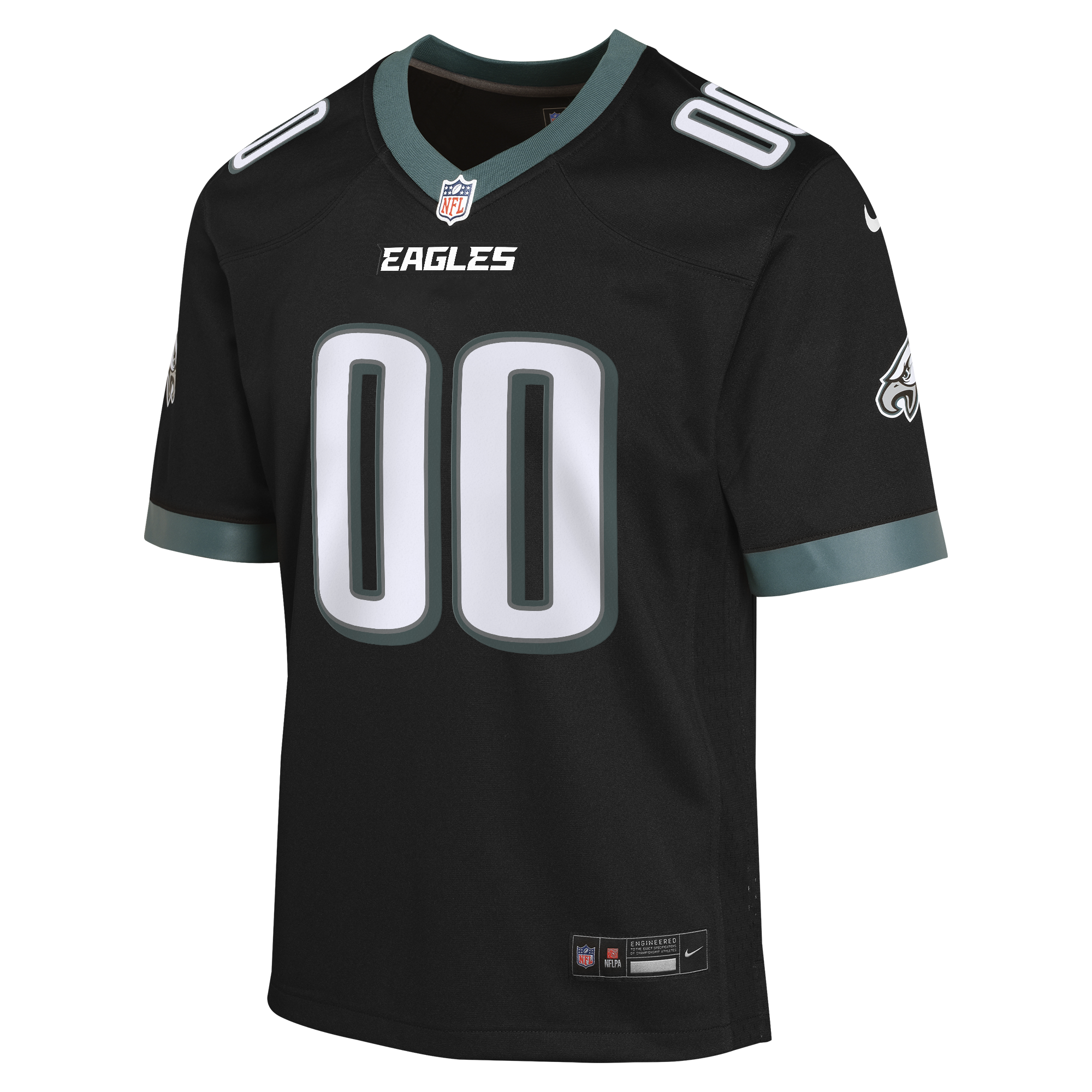 Philadelphia Eagles Nike Youth Alternate Custom Game Jersey - Black