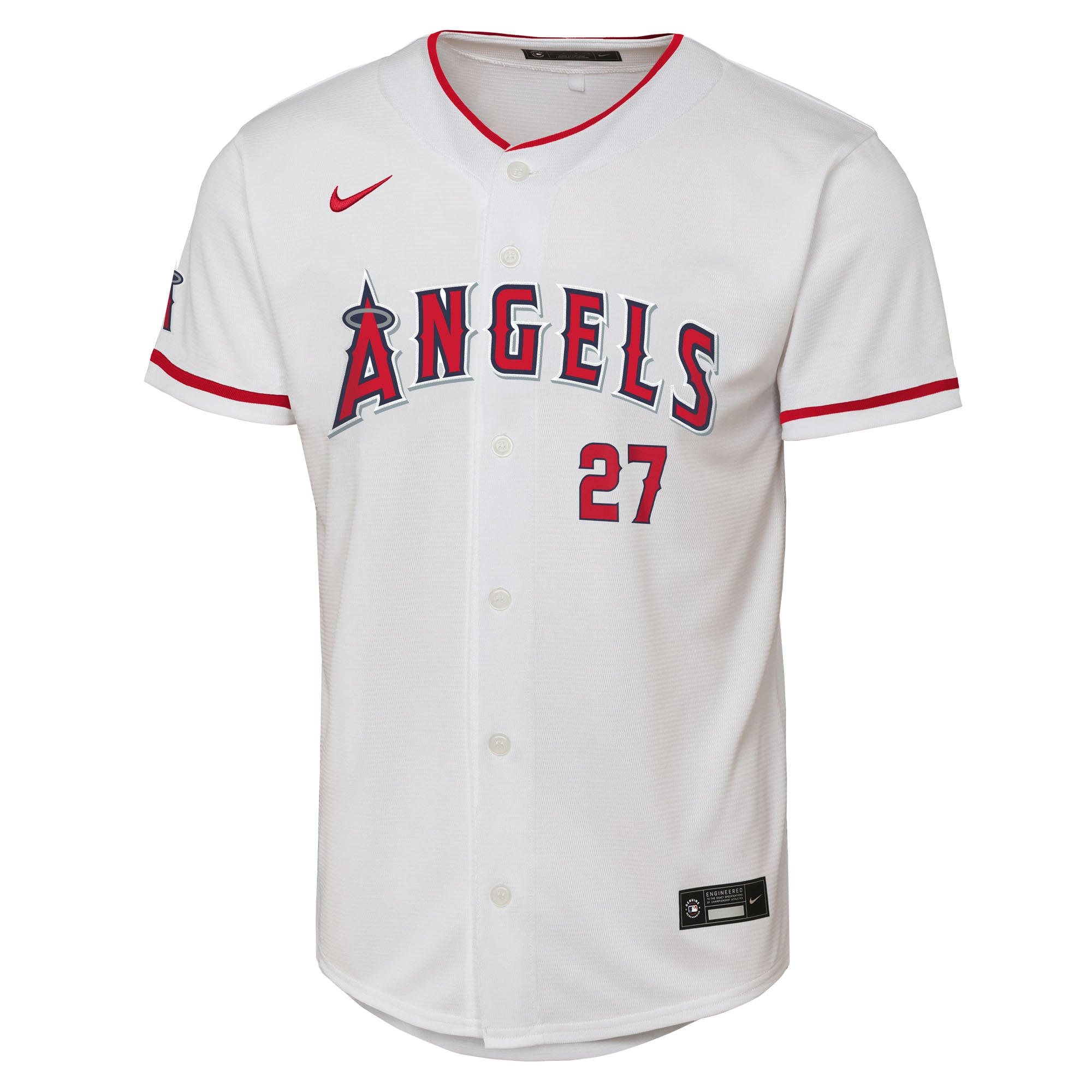Mike Trout Los Angeles Angels Nike Youth Home Stadium Player Jersey - White