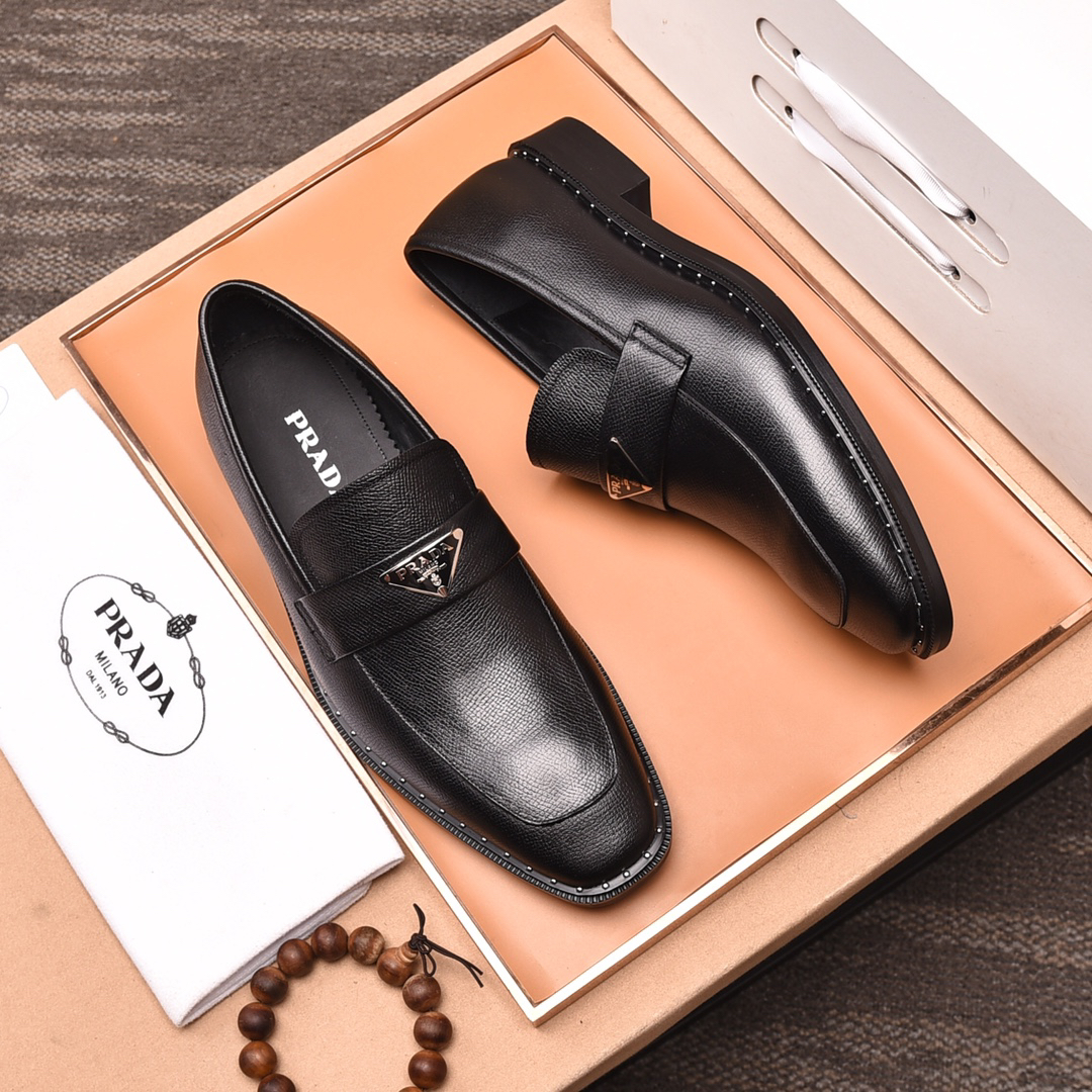 Prada men's leather shoes-39