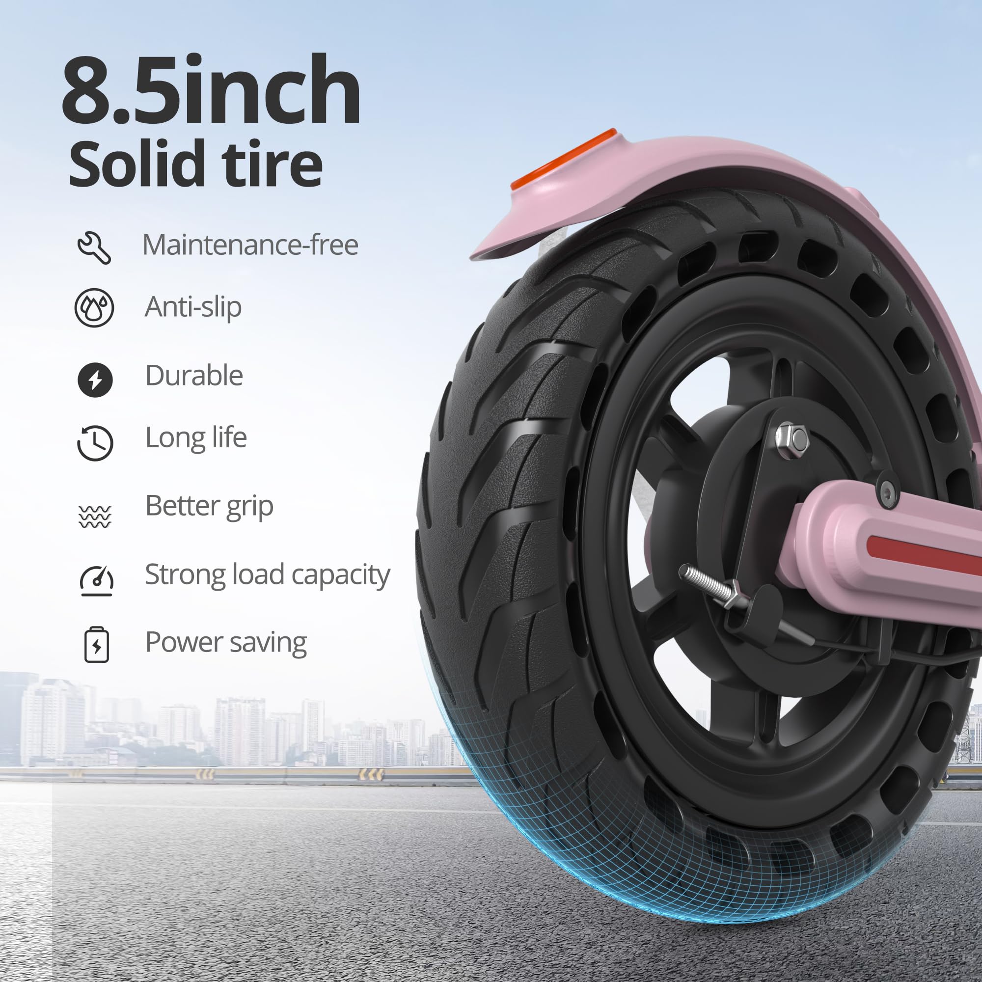 ROINSIDE Electric Scooter - Long-Range, 350W/500W Motor