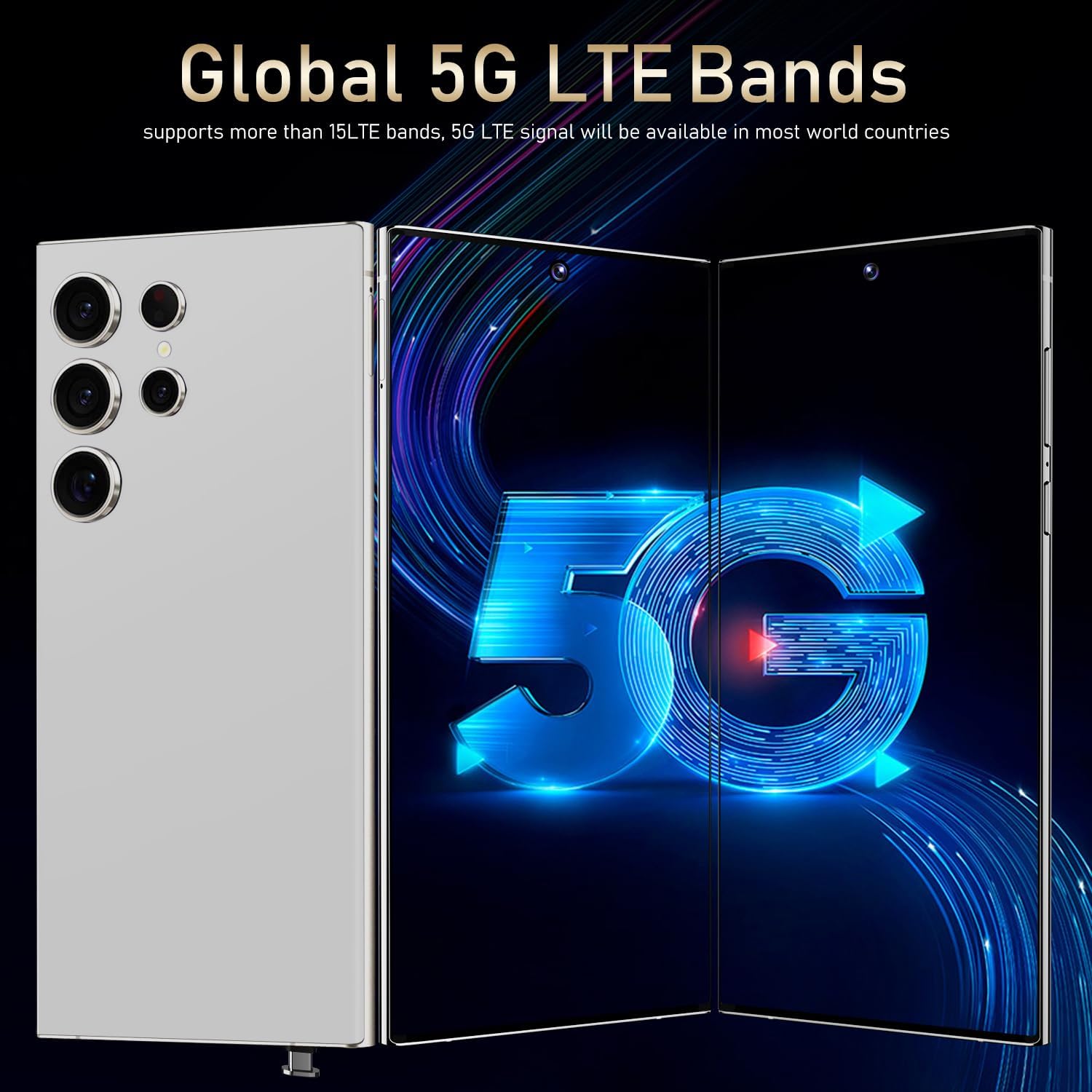 I24 Ultra 5G Unlocked Phones 8+512GB Android13 Smartphone Battery 6800mAh 6.9