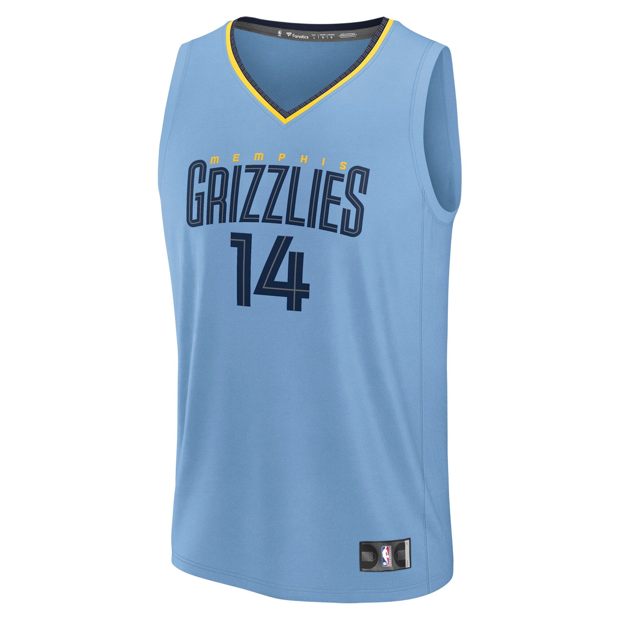Zach Edey Memphis Grizzlies Fanatics Fast Break Replica Player Jersey - Statement Edition - Light Blue
