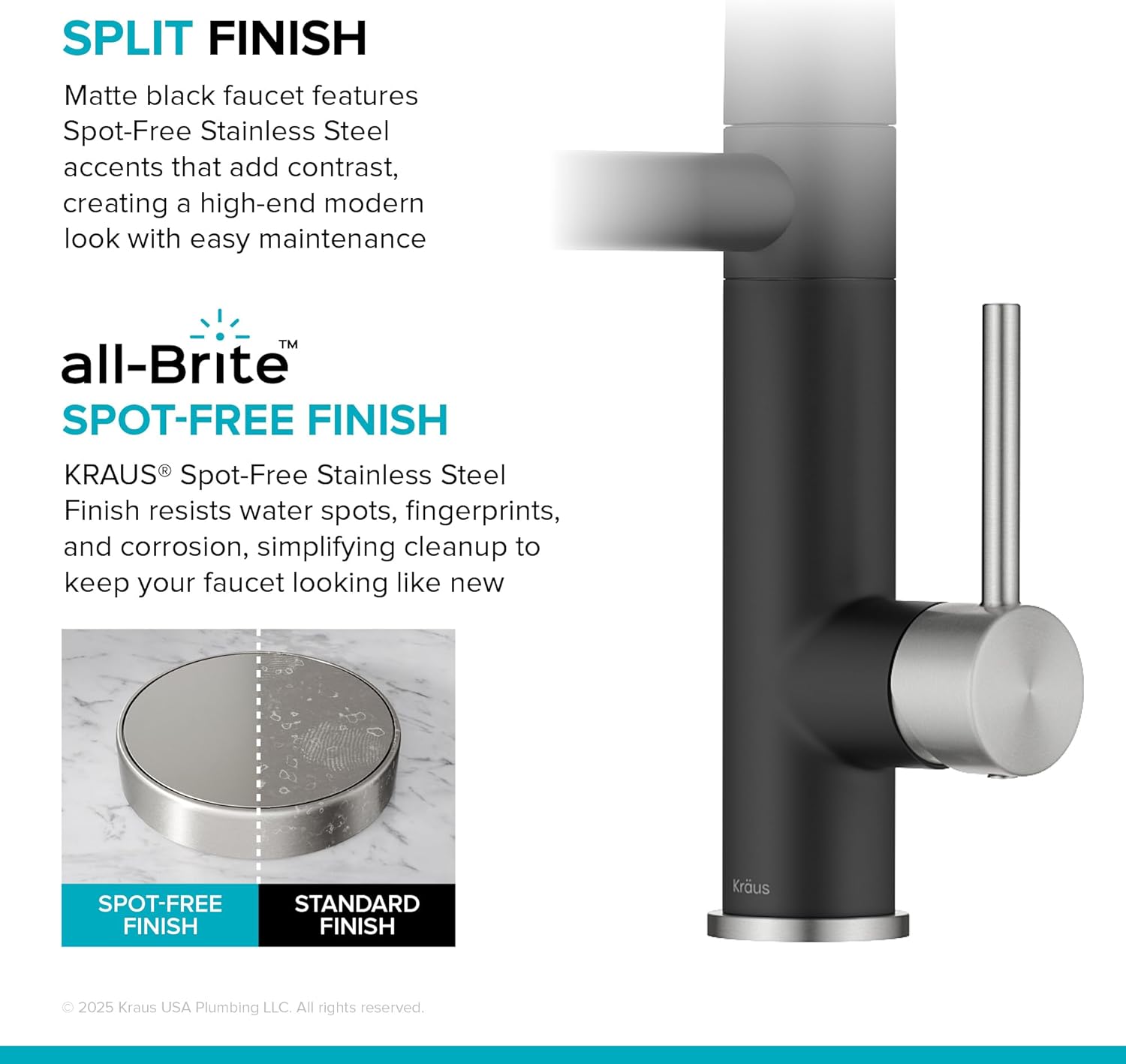 KRAUS Artec Pro Commercial Style 2-Function Single Handle Pull Down Kitchen Faucet with Pot Filler in Spot-Free Stainless Steel/Matte Black, KPF-1605SFSMB