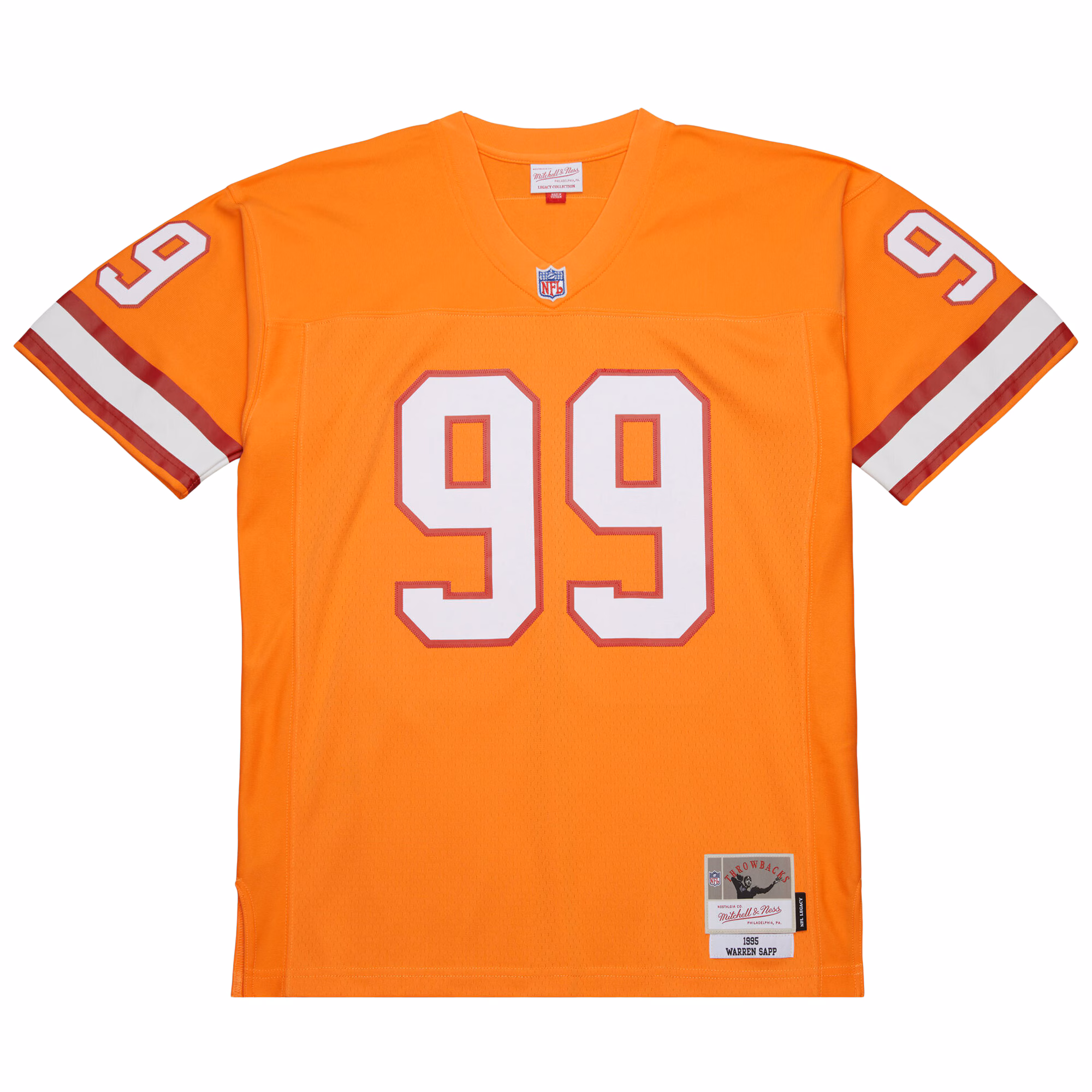 Warren Sapp Tampa Bay Buccaneers Mitchell & Ness 1995 Legacy Replica Jersey - Orange