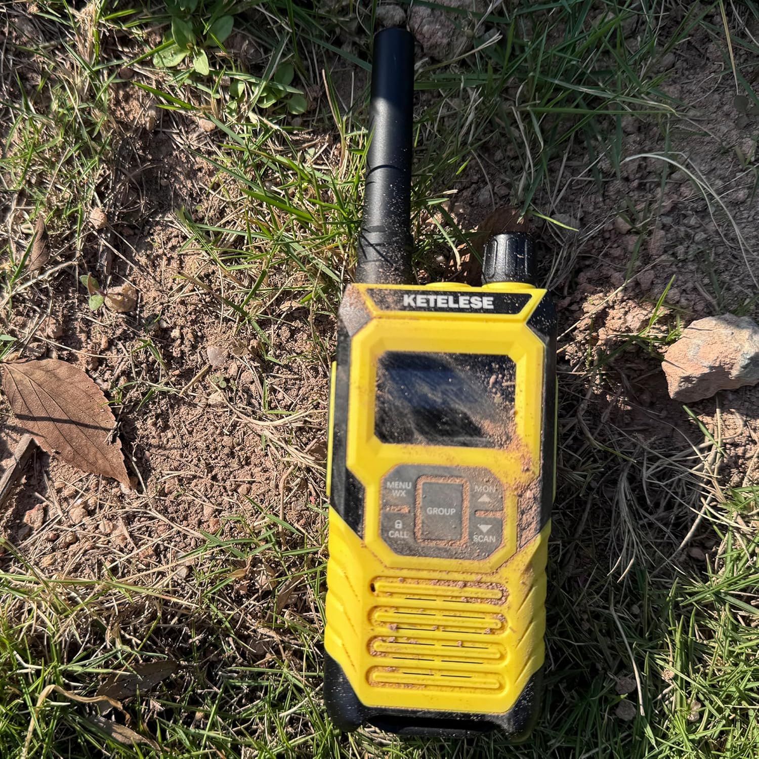 KETELESE T4 Two Way Radio with Earpiece and Mic, FRS 22 Channel Walkie Talkie Long Range, IP67 Waterproof Walkie Talkies, Weather Alert, PTT Group, VOX, Yellow, 6Pack