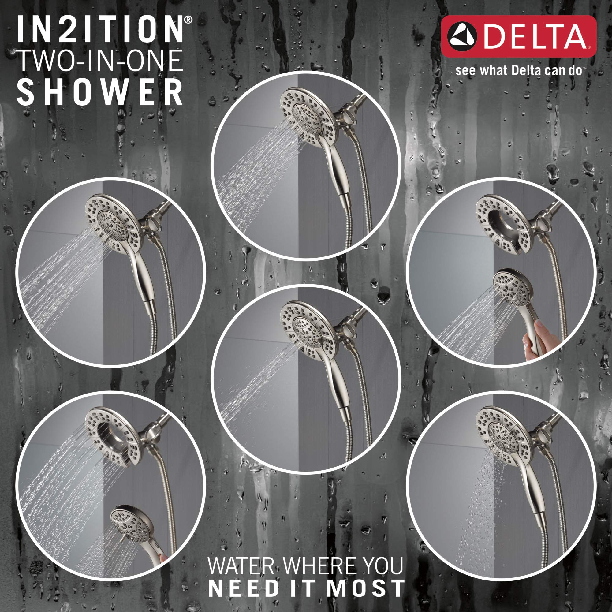 DELTA Arvo 14 Series Brushed Nickel Shower Faucet Set