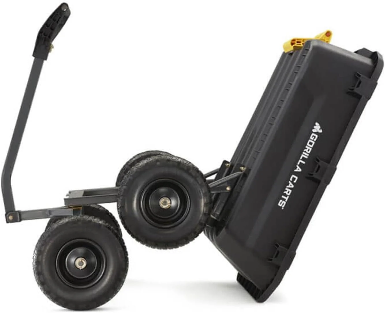 7GCG-NF Heavy-Duty Poly Dump Garden Cart with No-Flat Tires, 7 Cubic Feet, 1200-Pound Capacity, Black, Amazon Exclusive