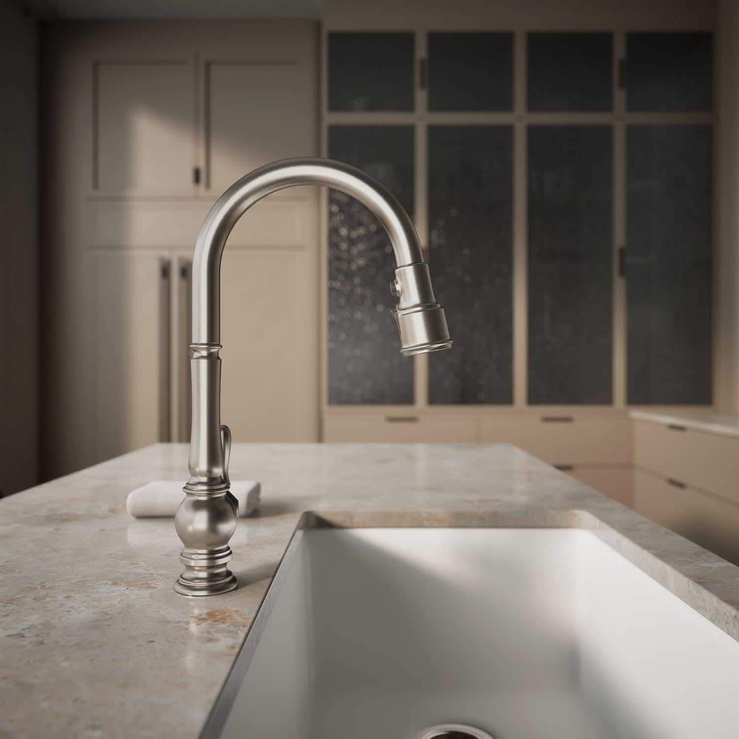 KOHLER K-99259-VS Artifacts Kitchen Sink Faucet, 17.63 x 4.31 x 8.50 Inches, Vibrant Stainless