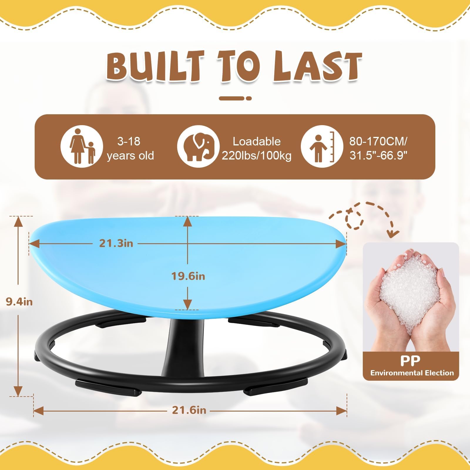 ZHENX Spinning Chair for Autistic Kids - Sensory Seat
