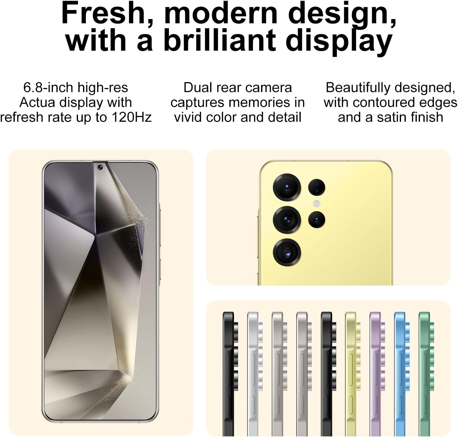 Unlocked Android Cell Phones, X25 Ultra 5G Mobile Phones, Unlocked Smart Phone, 8GB+256GB, 48MP+108MP Camera, 6.8