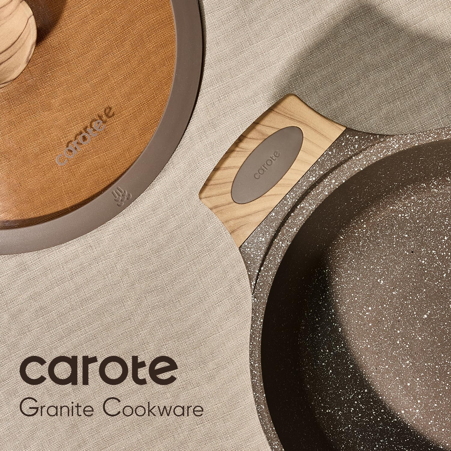 CAROTE 26PCS Non-Stick Cookware Set - Induction Compatible