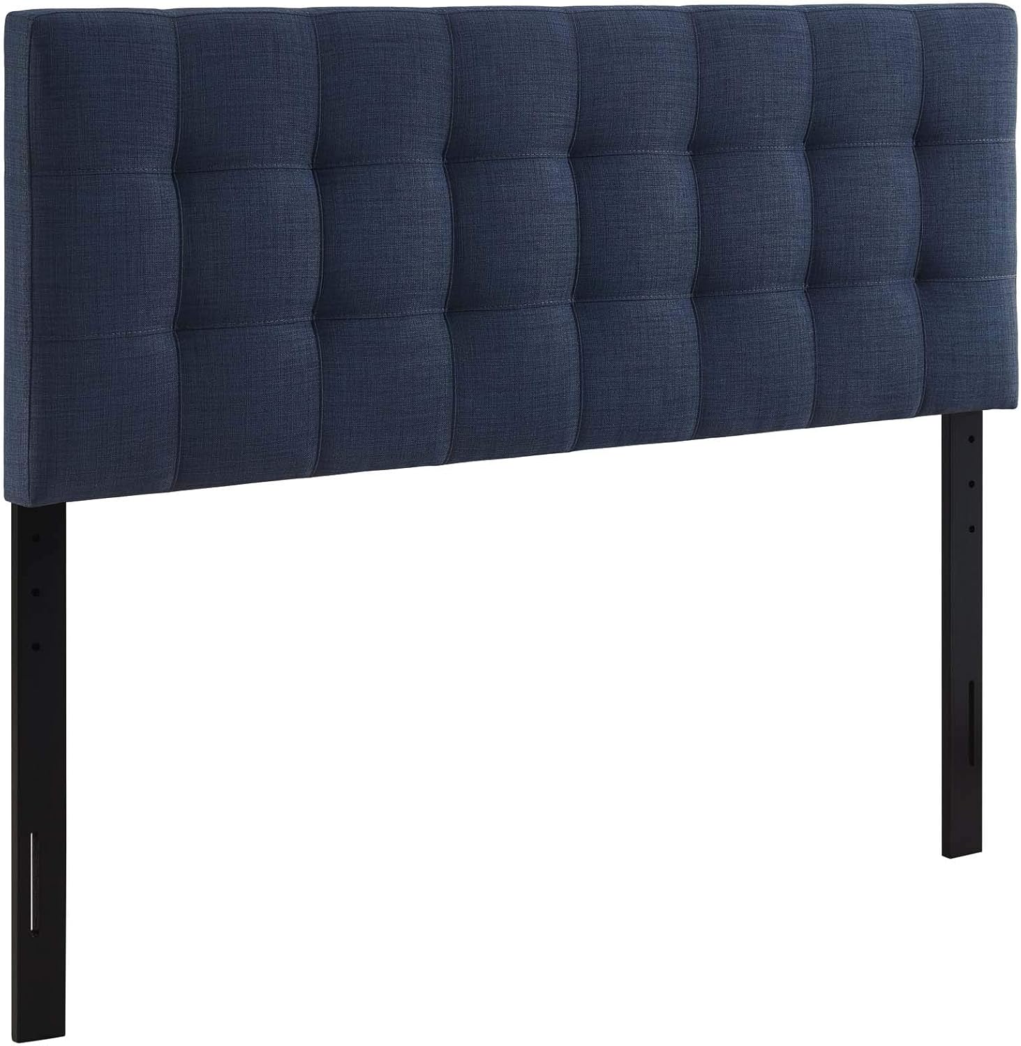 Modway Lily Tufted Linen Fabric Upholstered Full Headboard in Navy