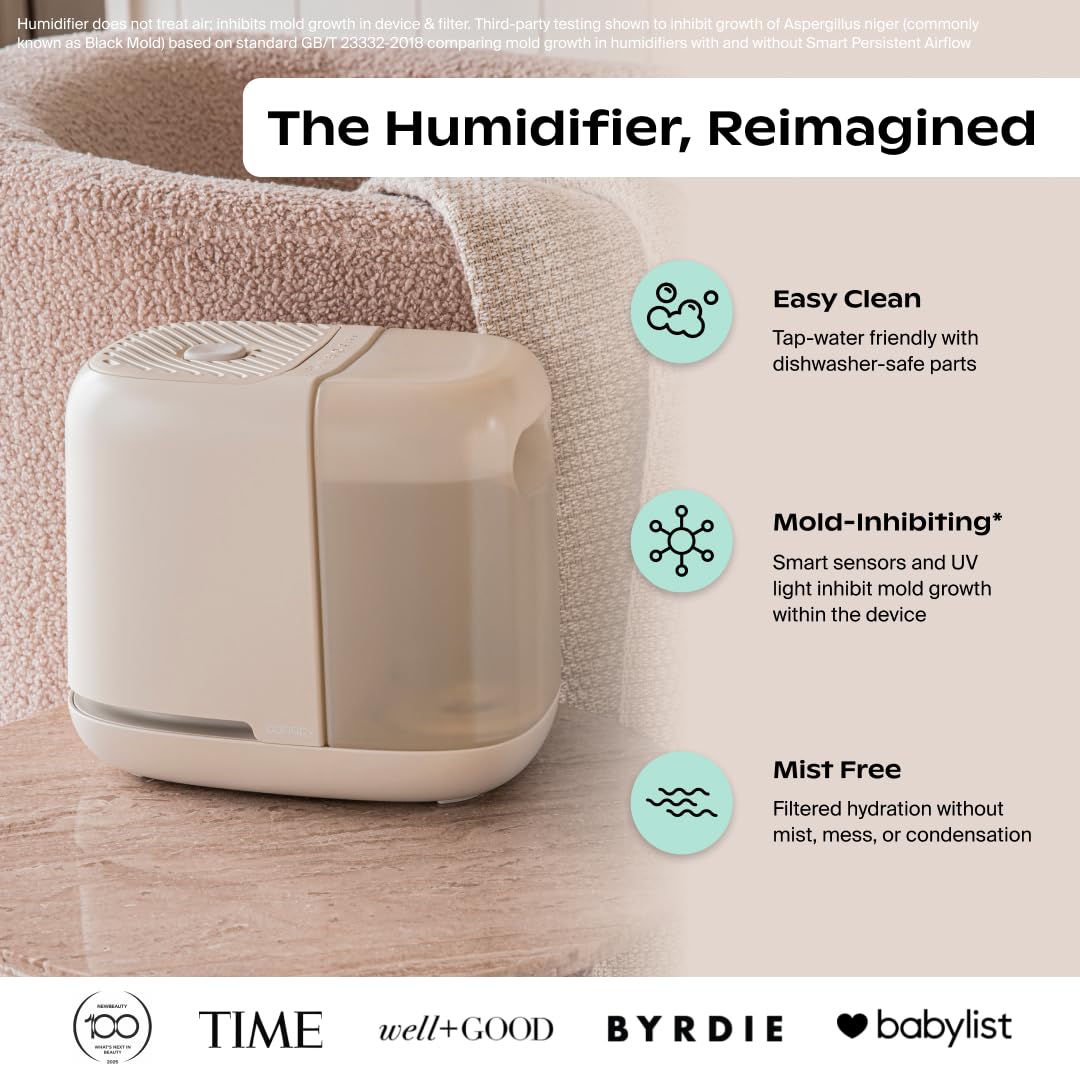 CANOPY Bedside Humidifier 2.0 - 36 HR Run Time, 2.5L Capacity
