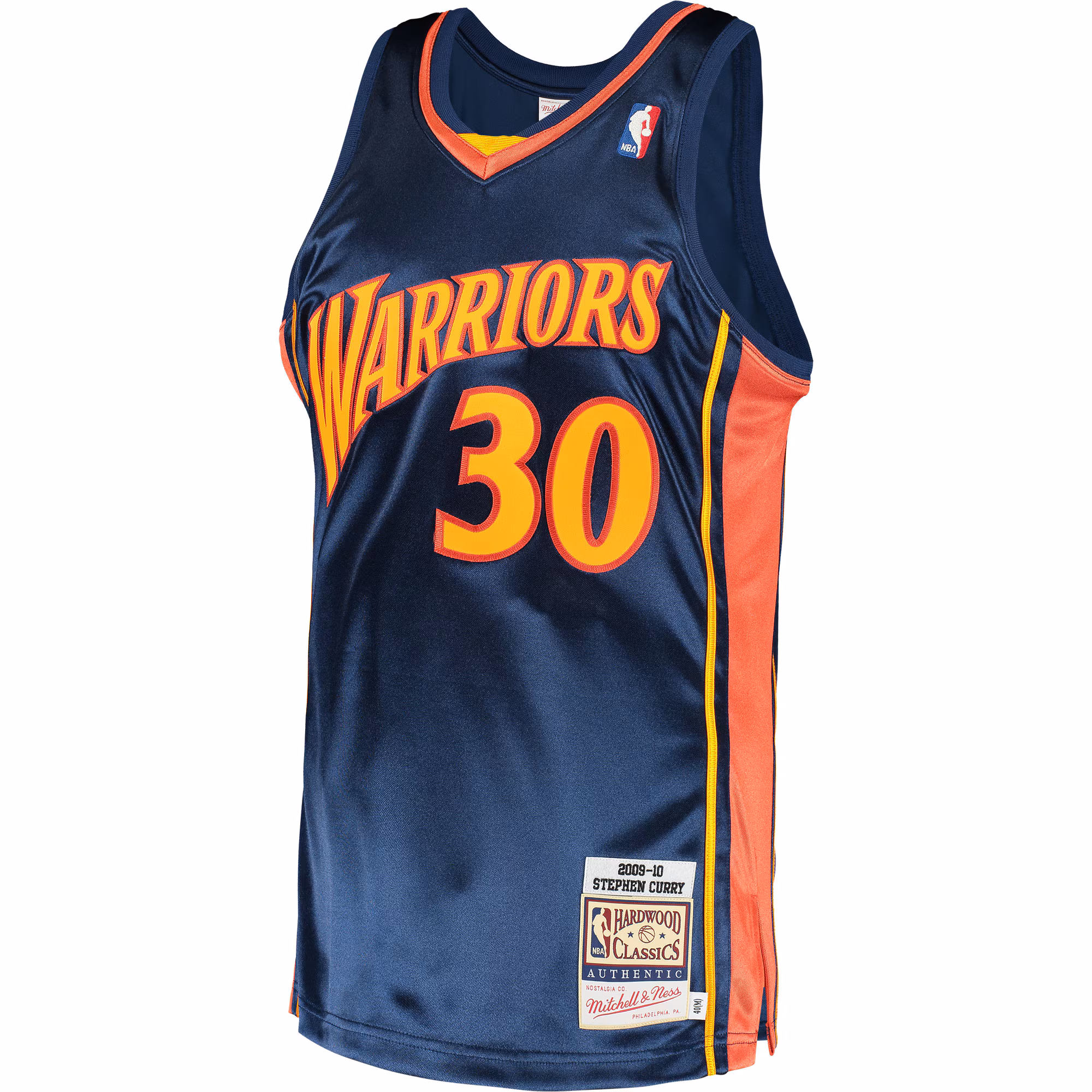 Stephen Curry Golden State Warriors Mitchell & Ness 2009/10 Hardwood Classics Authentic Jersey - Navy