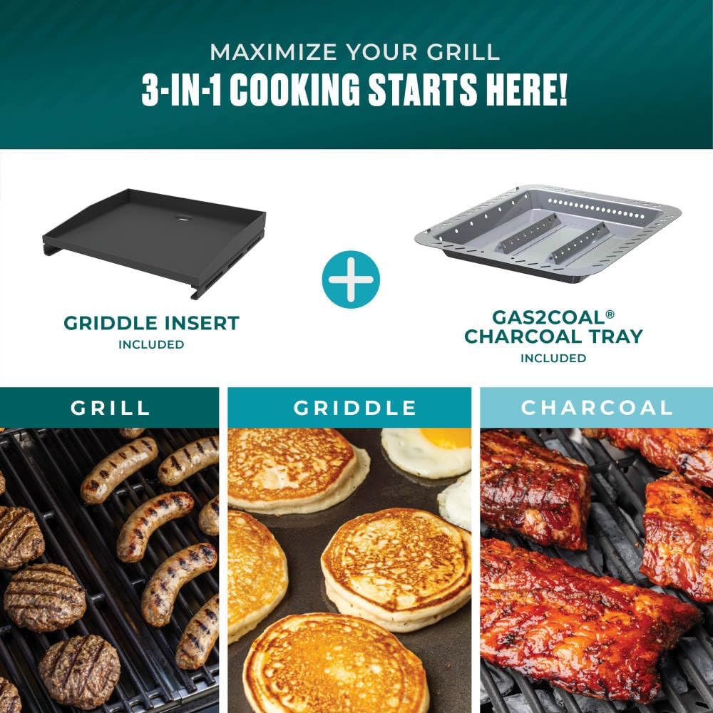 Charbroil Pro Series with Amplifire Infrared Technology 4-Burner Propane Gas Grill Cabinet with Side Burner, Black - 463281024