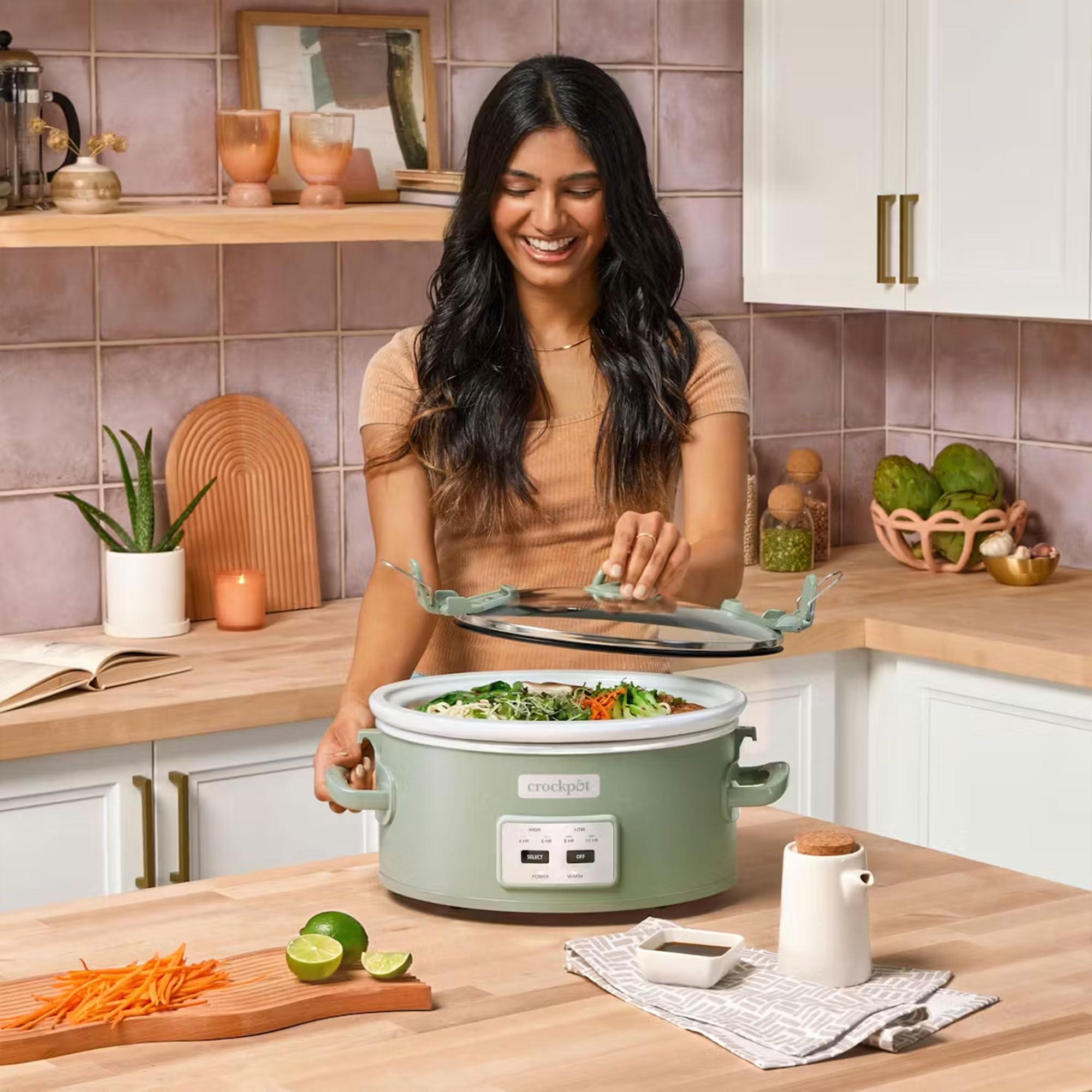 CROCK-POT Locking Lid 6qt Programmable Slow Cooker - Green